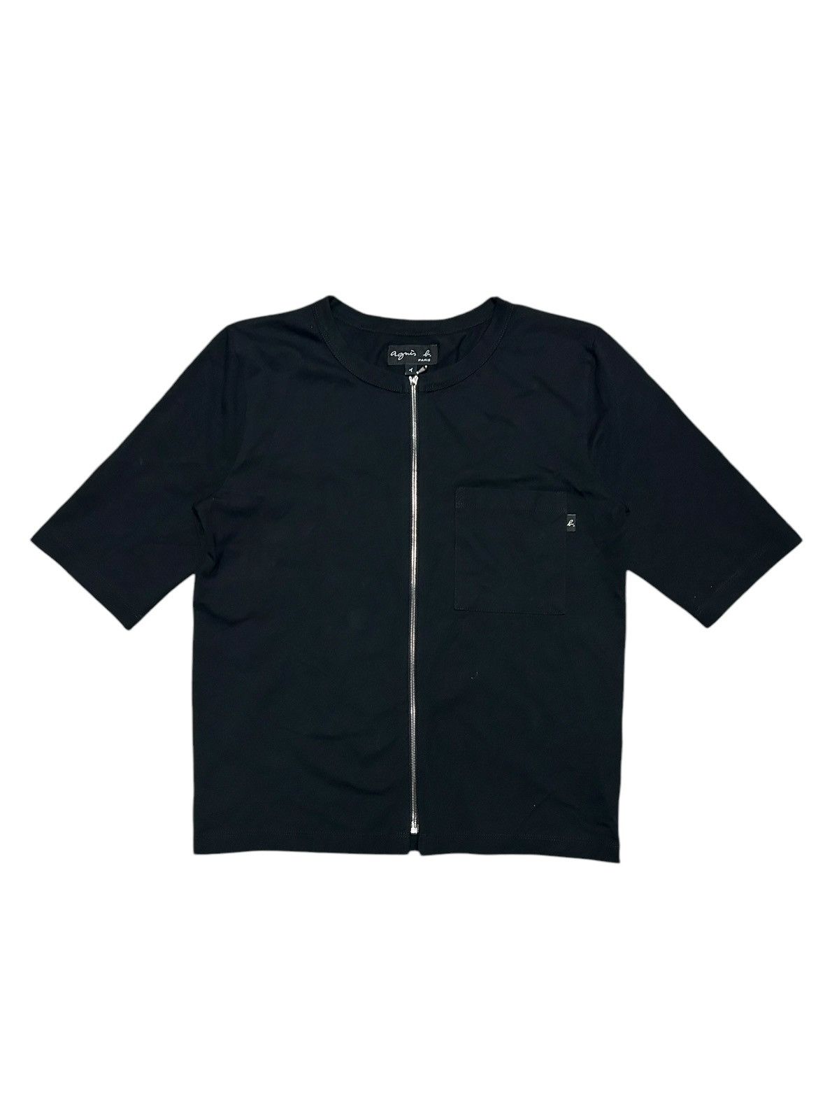 agnes b. Vintage Zip T-shirt Size S / US 4 / IT 40 - 1 Thumbnail