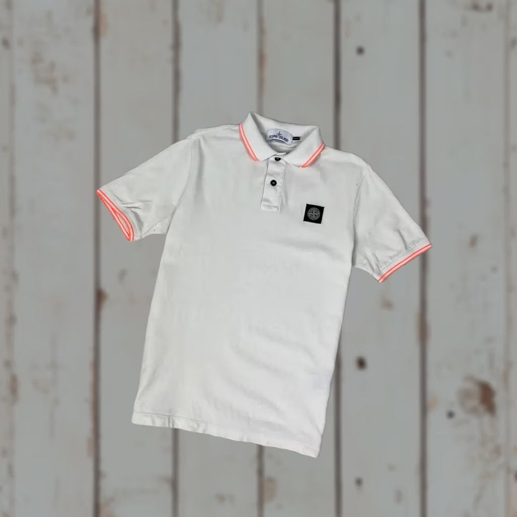 Stone Island Stone Island Polo Shirt Logo Men SZ M White Program Size US M / EU 48-50 / 2 - 1 Thumbnail