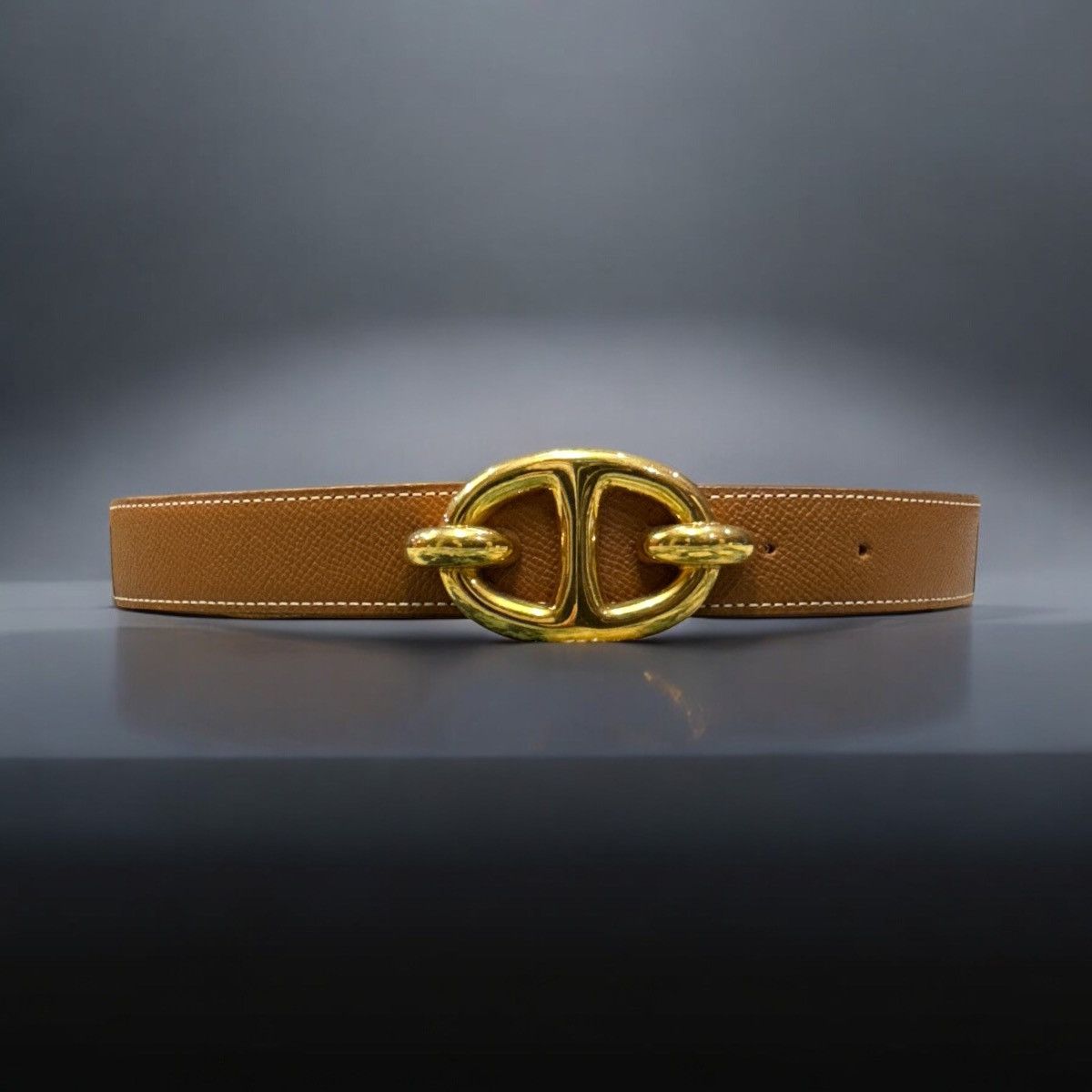 Hermes HERMES CHAINE D'ANCRE LEATHER BELT Size 28 - 1 Thumbnail