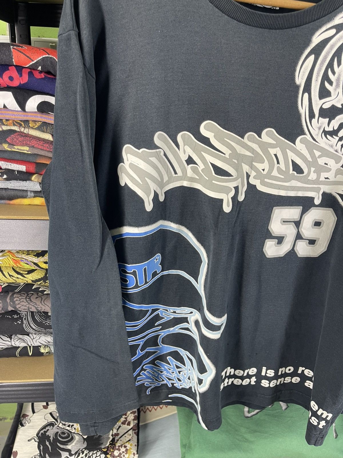 Japanese Brand Thrashed Vintage Strange Heaven Long Sleeve Shirt Tee Size US L / EU 52-54 / 3 - 6 Thumbnail