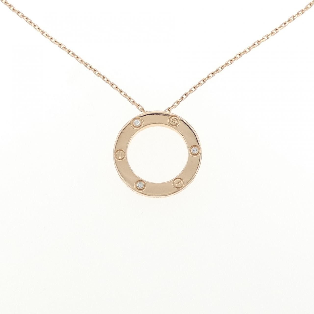 Cartier Cartier Cartier LOVE 750 Pink Gold Diamond Necklace Precious Metal Necklace DUTY FREE for USA Size ONE SIZE - 1 Thumbnail
