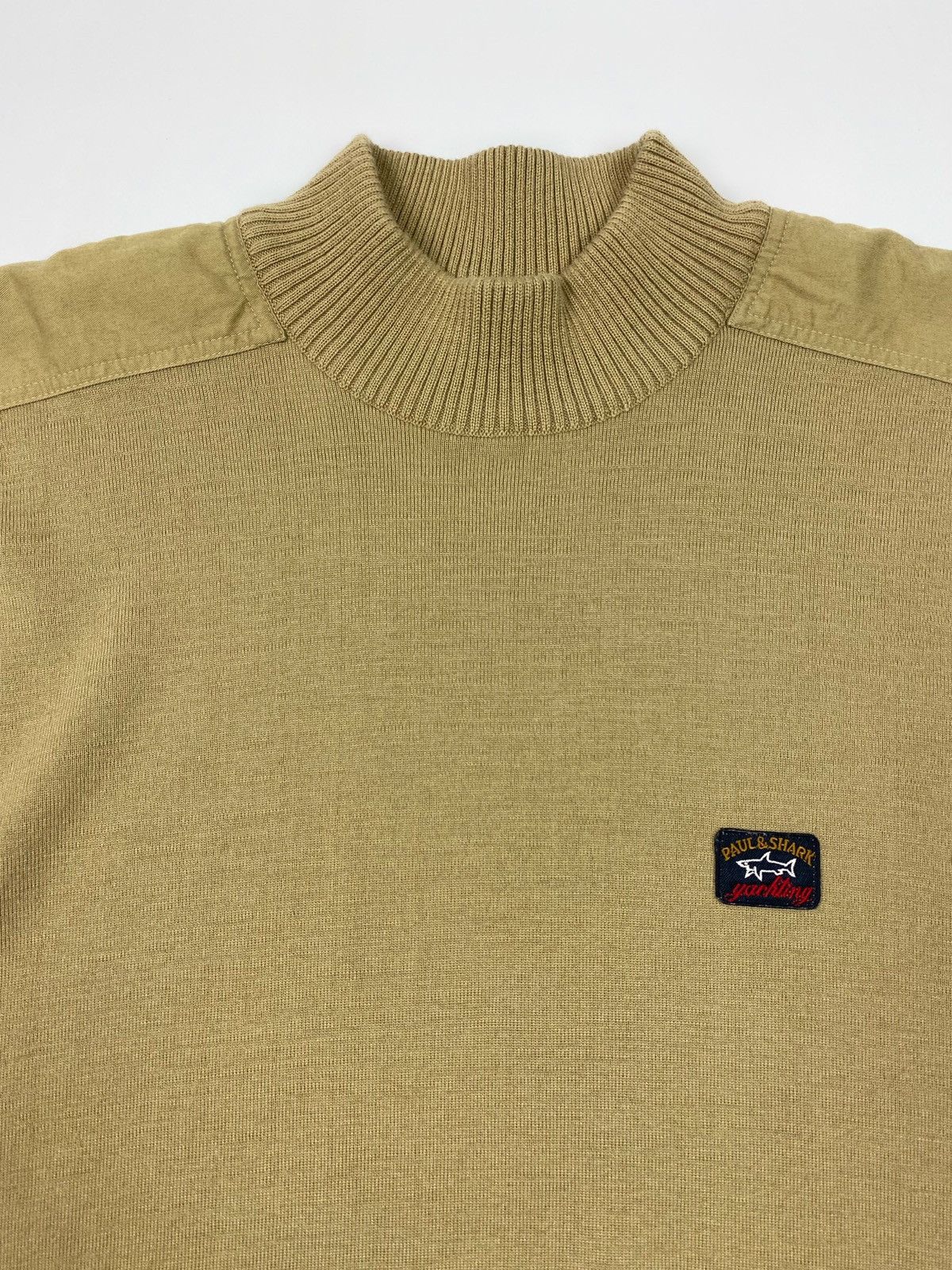 Paul & Shark × Vintage Paul&Shark Yachting Combined Wool Tan Crewneck Sweater Size US L / EU 52-54 / 3 - 2 Thumbnail