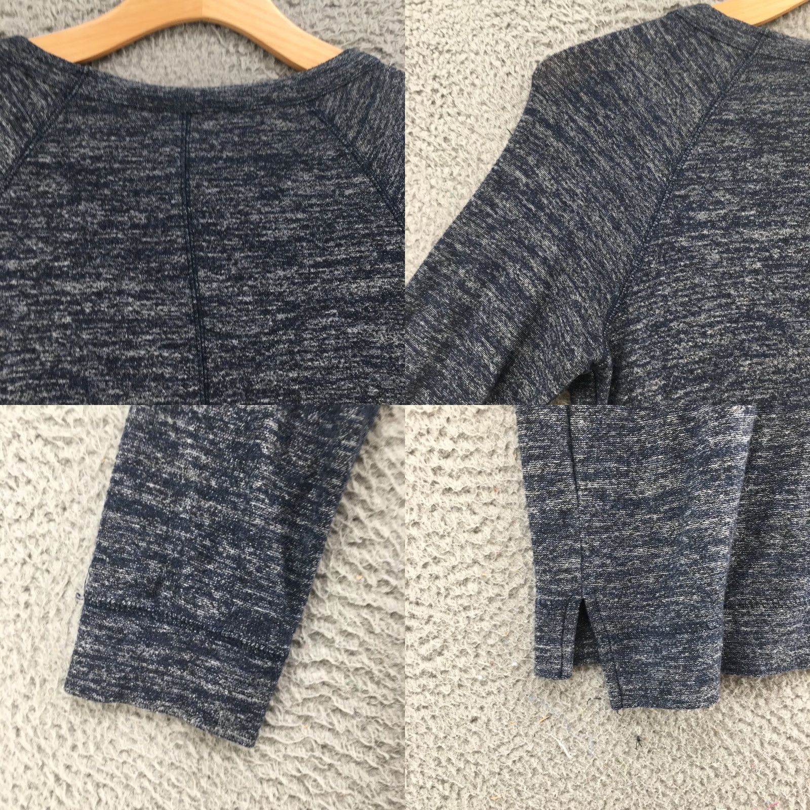 Banana Republic Banana Republic Knitted Tee Top Womens S Blue Raglan Sleeve Round Neck pocket Shirt Size S / US 4 / IT 40 - 9 Thumbnail