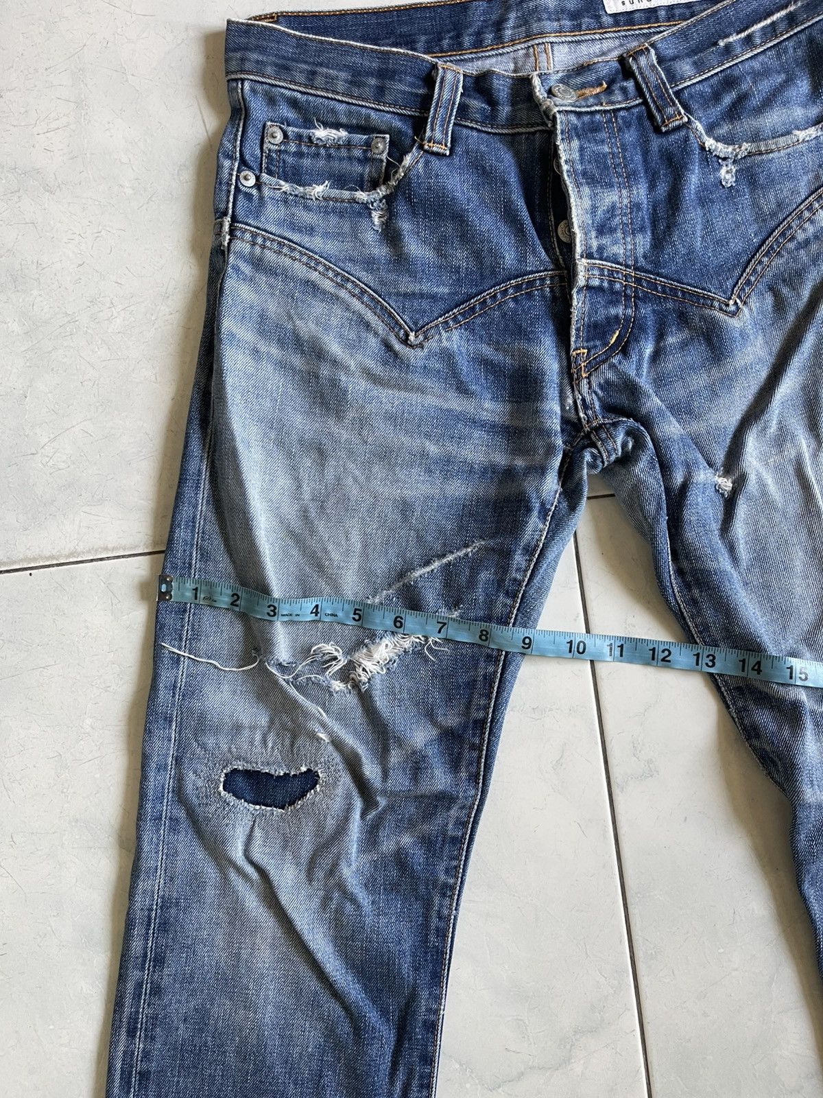 Denime × Japanese Brand Sunaokuwahara issey miyake Distressed Jeans Size US 29 - 8 Thumbnail