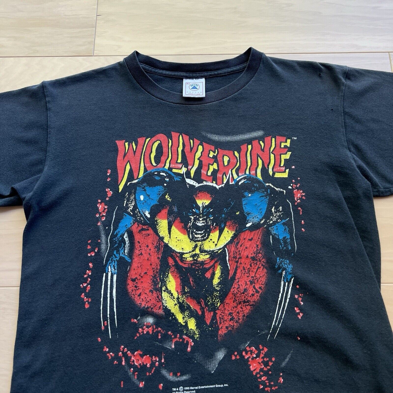 Marvel Comics × Vintage Vintage Wolverine Shirt Youth XL Black 90s X Men Marvel Size US S / EU 44-46 / 1 - 3 Thumbnail