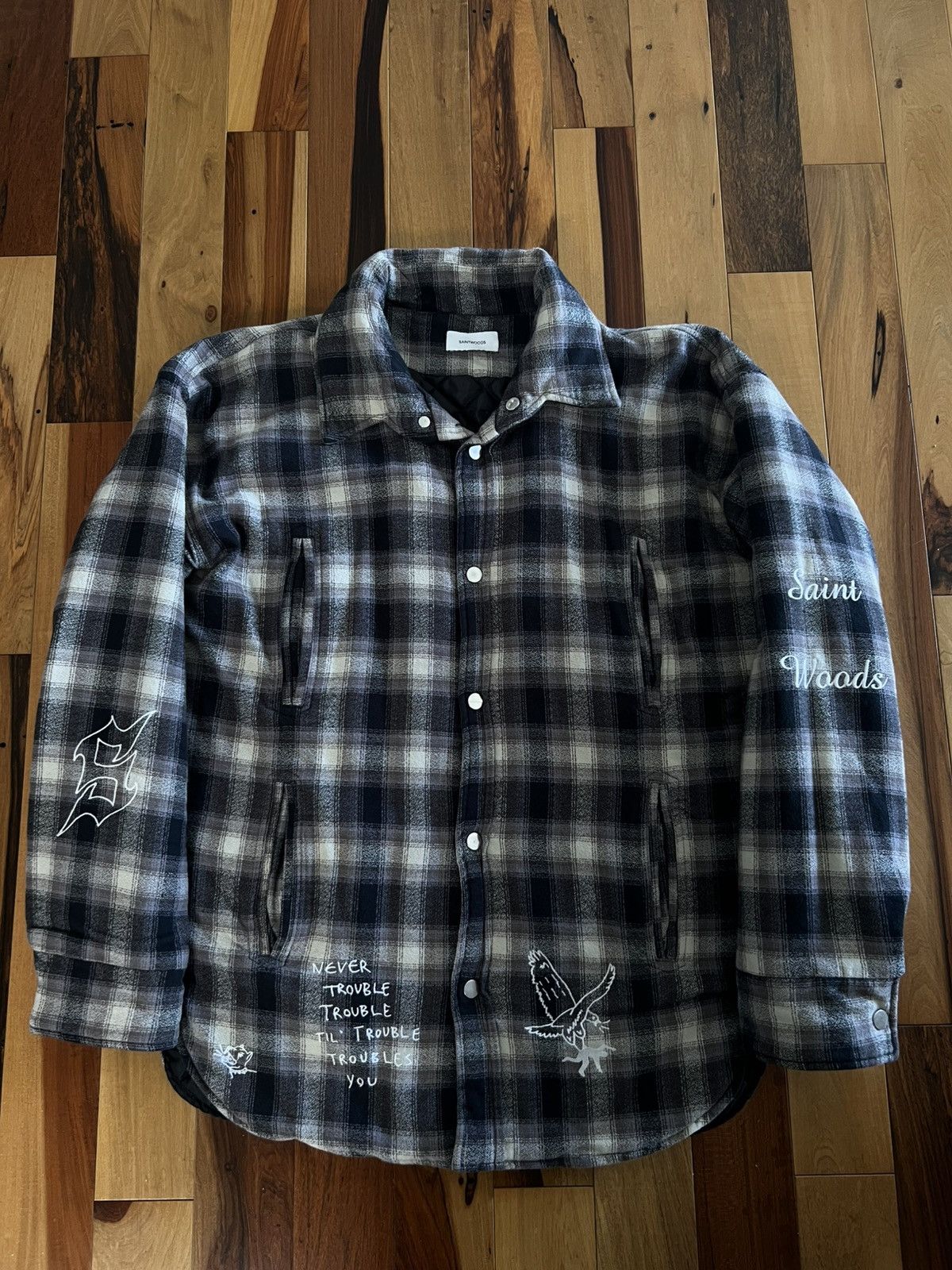 Saintwoods Saintwoods Embroidered Flannel Size US M / EU 48-50 / 2 - 1 Thumbnail