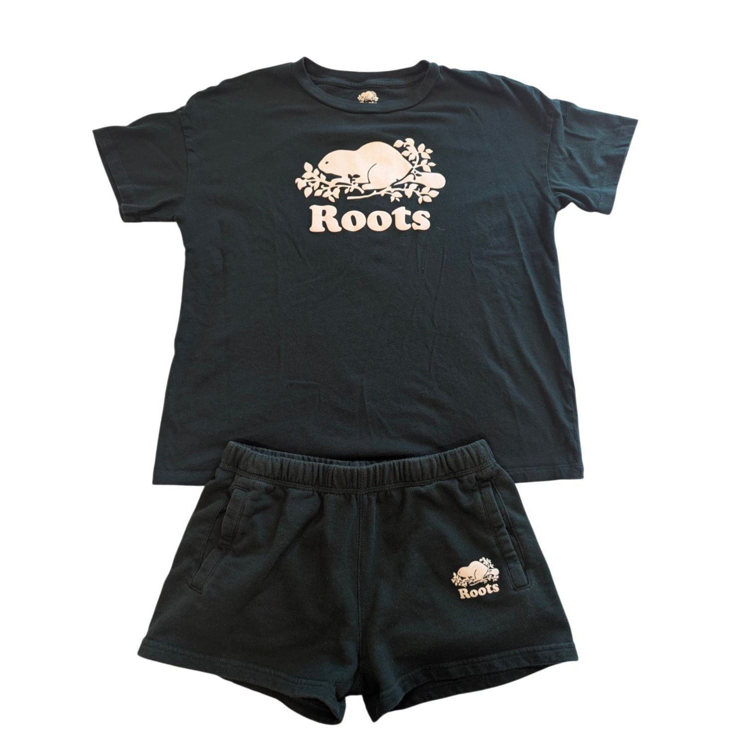 Roots Roots Logo Varsity Green Organic Cotton Beaver Short T-Shirt Size XS / US 0-2 / IT 36-38 - 3 Thumbnail