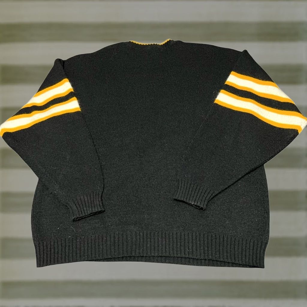 Vintage VINTAGE Pittsburgh Steelers Sweater Mens Large Black Knit Barrel II Acrylic USA Size US L / EU 52-54 / 3 - 1 Thumbnail