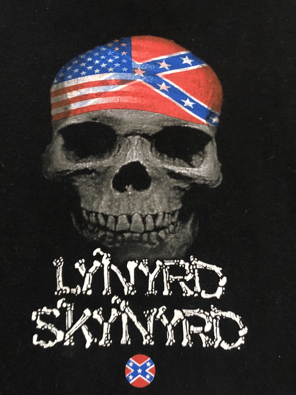 Band Tees × Vintage Vtg 90s Lynyrd Skynyrd Rebel Skull & Scrossbones Long Sleeve Size US XL / EU 56 / 4 - 2 Thumbnail