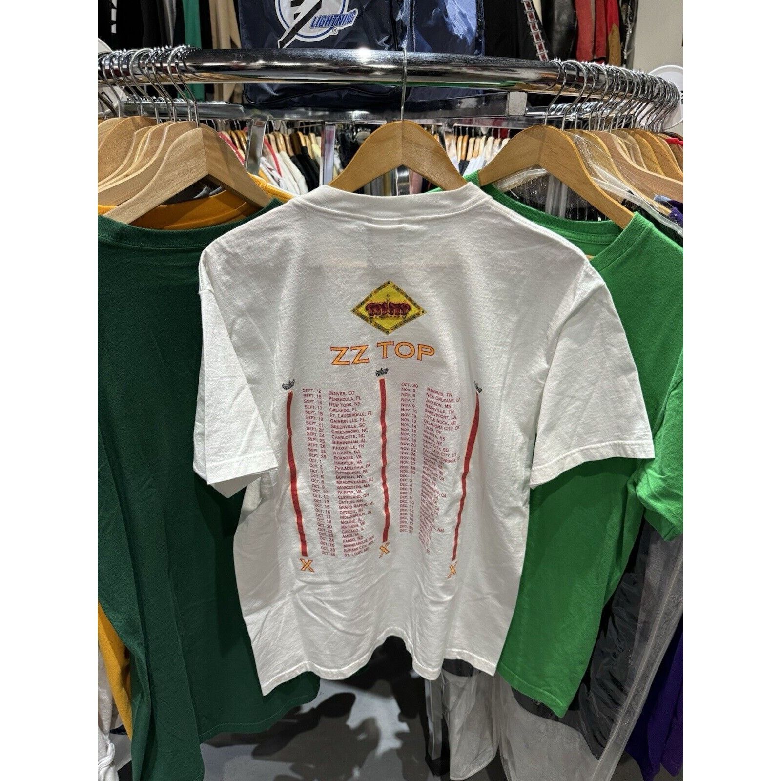 Giant 1999 ZZ Top XXX Album World Tour Double Sided Band T Shirt L