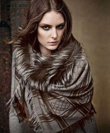 Gucci GUCCI FW 2007 Fur Monogram Wool/Silk Scarf Frida Giannini Size ONE SIZE - 7 Thumbnail