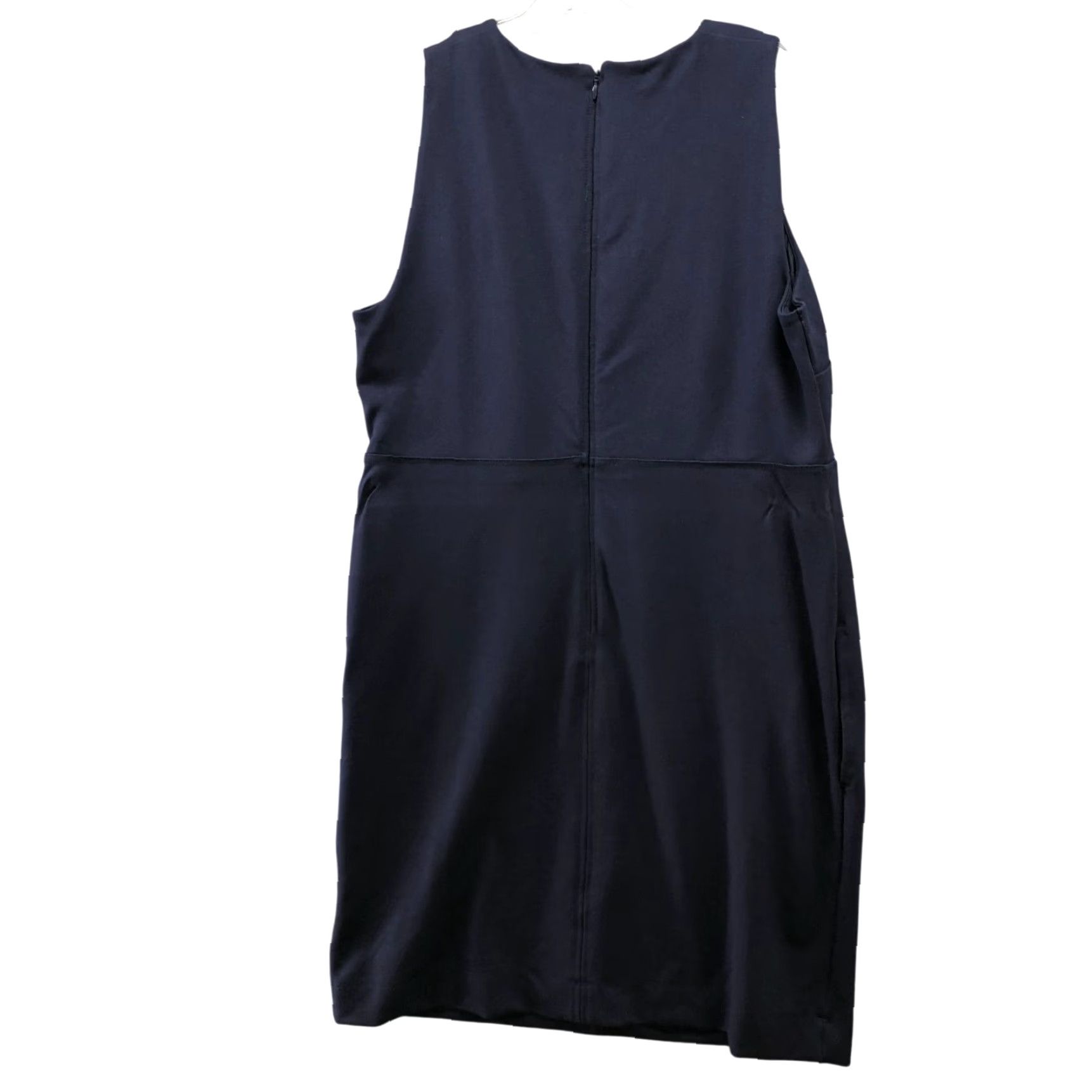 Boden Boden Sleeveless Sheath Dress Size 8 Navy Blue Knit Ponte Knee Length Business Women's Size M / US 6-8 / IT 42-44 - 2 Thumbnail