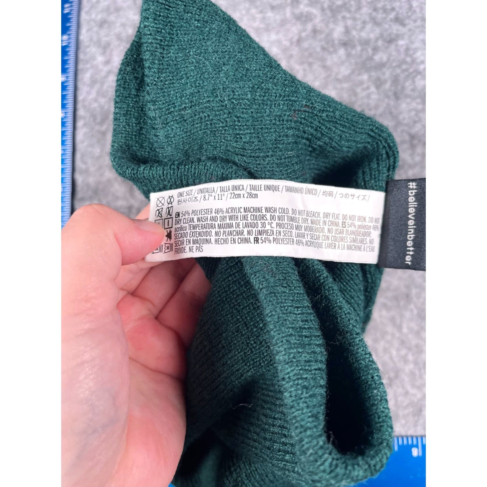 Vintage Polylana Beanie Toque Adult One Size Dark Teal Knit Polyester Acrylic Blend Hat/Cap Unisex Adults Beanie Seasonal Outdoor Ski 90s Mens Women s Size ONE SIZE - 8 Thumbnail