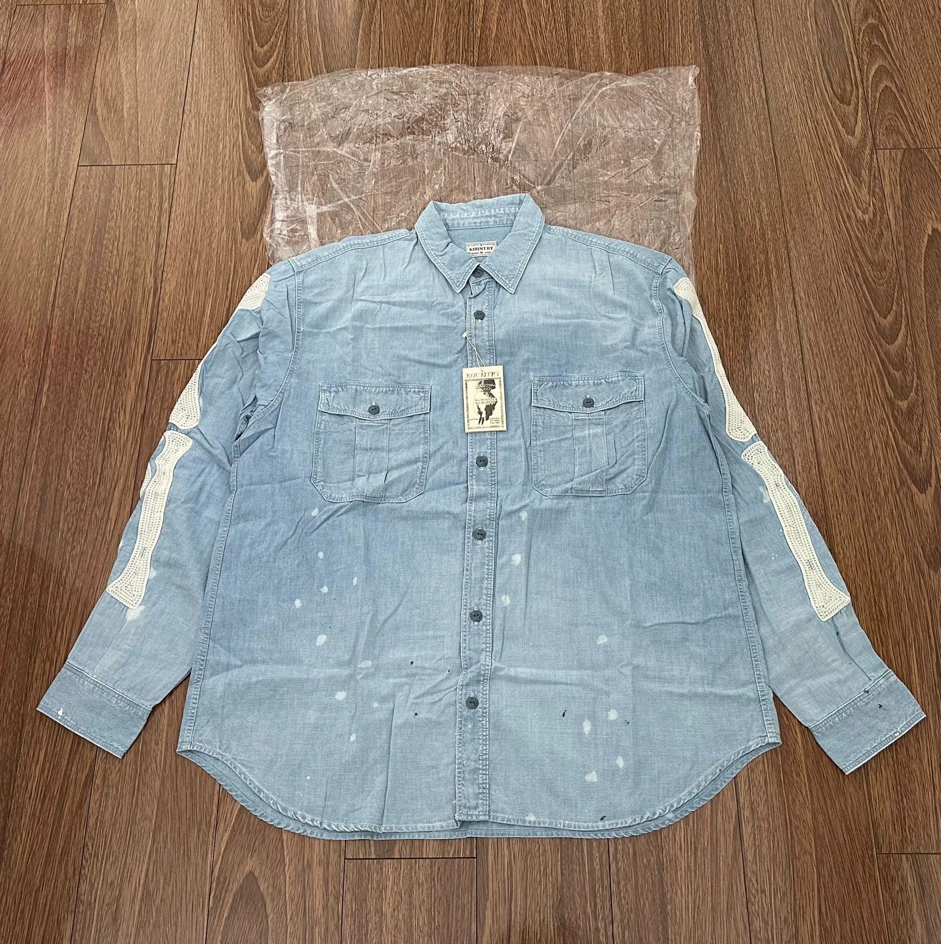 Kapital KAPITAL VINTAGE SHIRT KOUNTRY Washed Splattered Shirt Size US XL / EU 56 / 4 - 1 Thumbnail