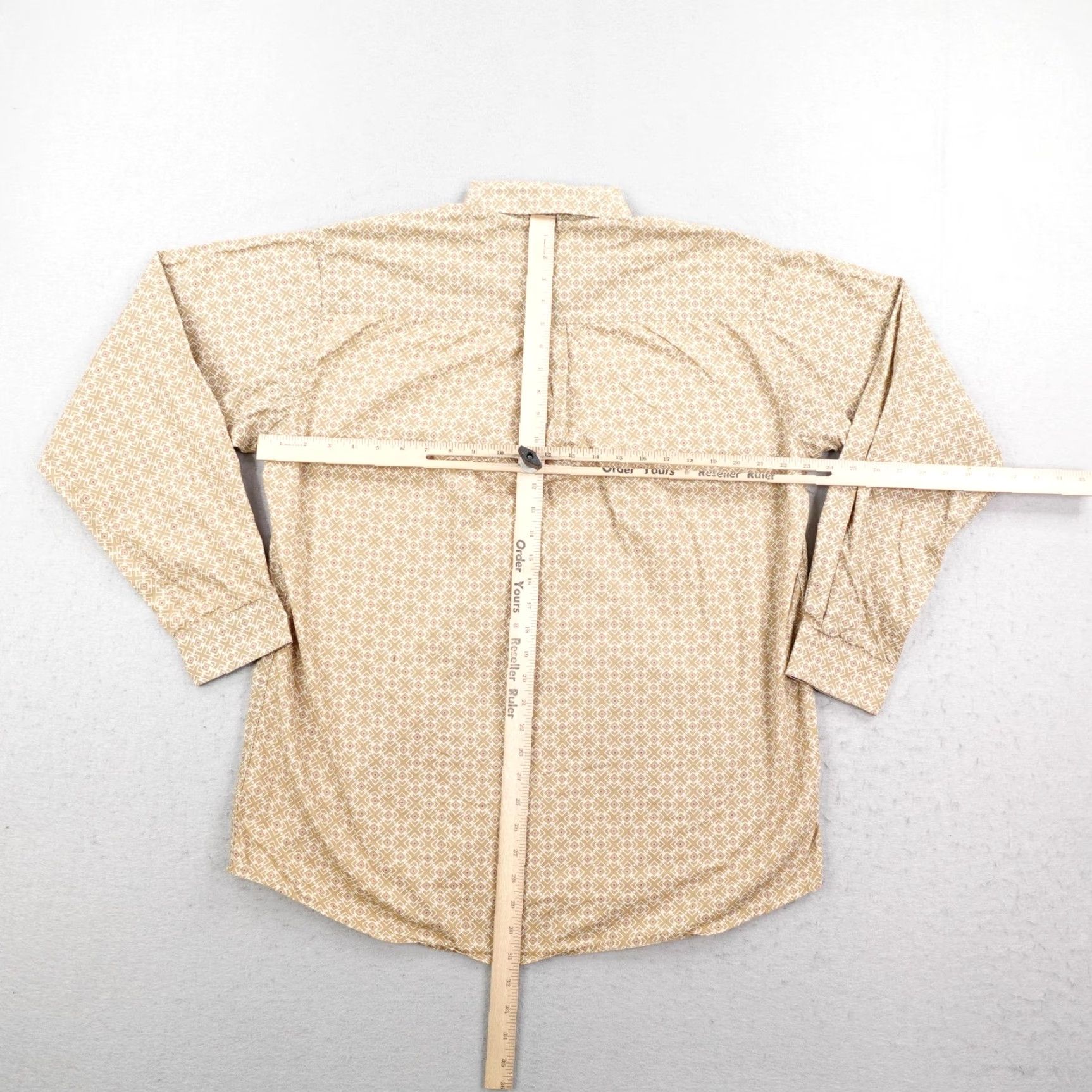Vintage Cinch Shirt Mens Medium Beige Geometric Print Button-Down Western Rodeo Cowboy Shirt Mens Medium Beige Geometric Print Western Cowboy Size US M / EU 48-50 / 2 - 6 Thumbnail