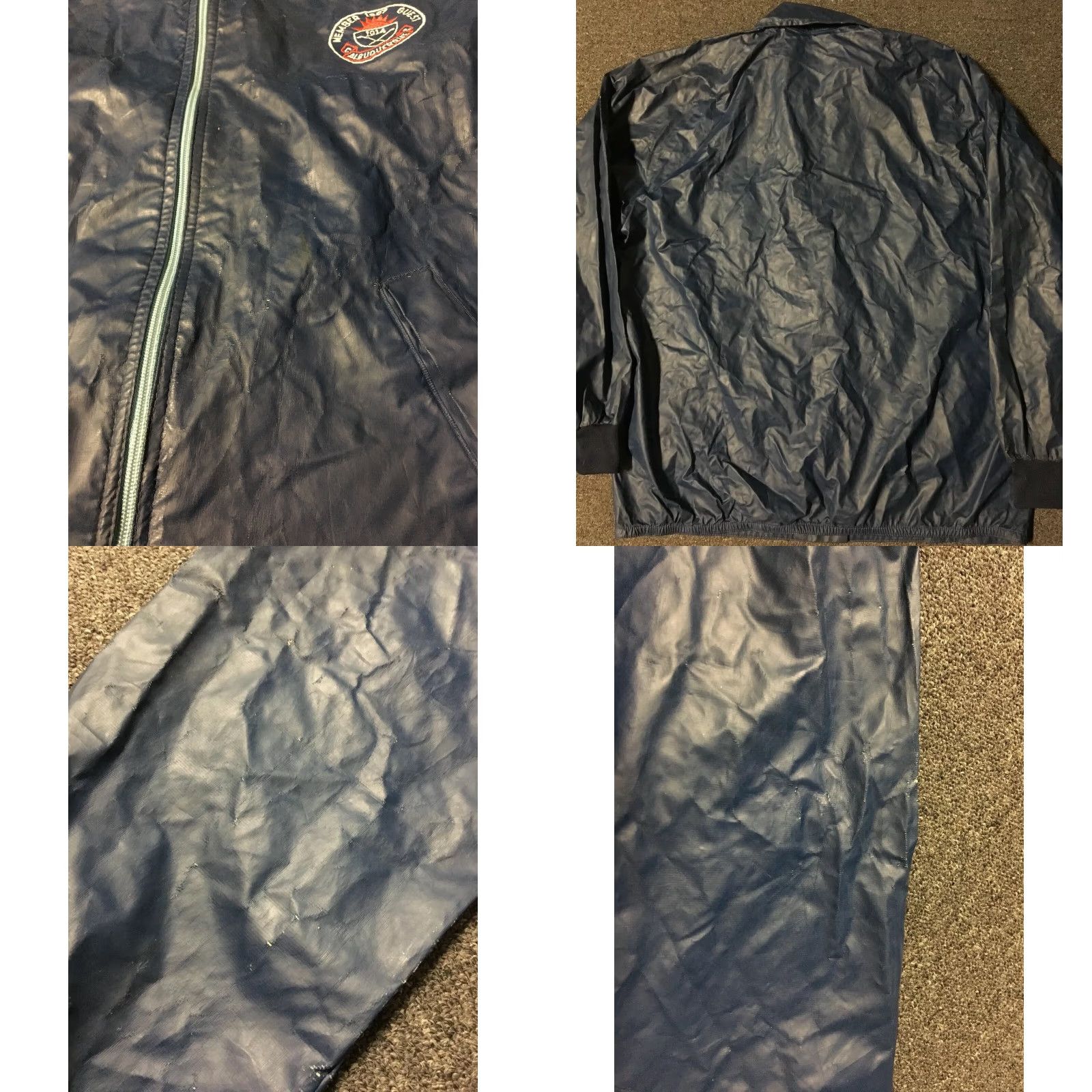 PGA Tour VINTAGE Sunderland Albuquerque Golf Tournament Windbreaker Jacket L Men Navy Blue Plaid 80s 90s USA Golf Size US L / EU 52-54 / 3 - 8 Thumbnail