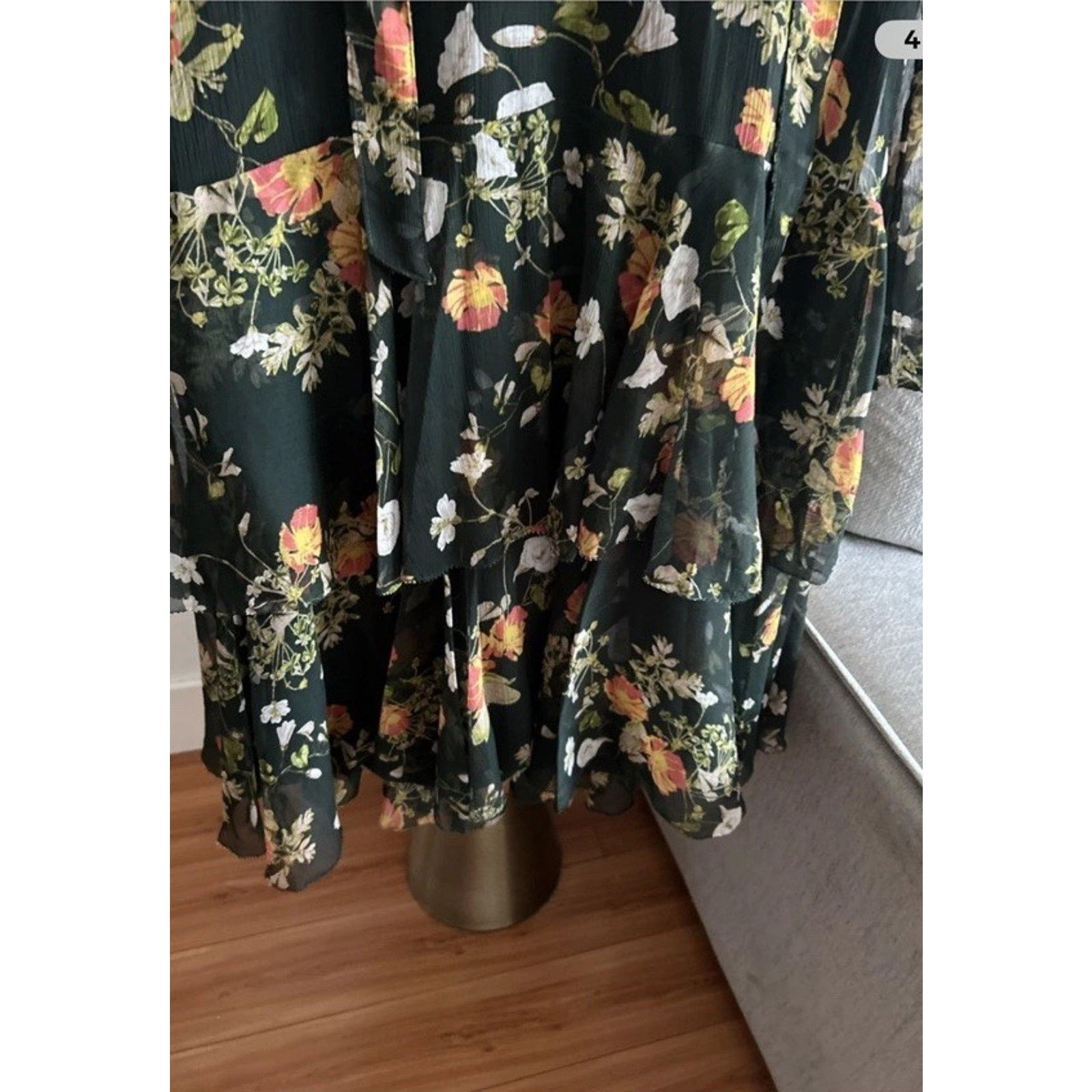 Ralph Lauren Lauren Ralph Lauren Floral Georgette Ruffles Dress Size 4 Size S / US 4 / IT 40 - 9 Thumbnail