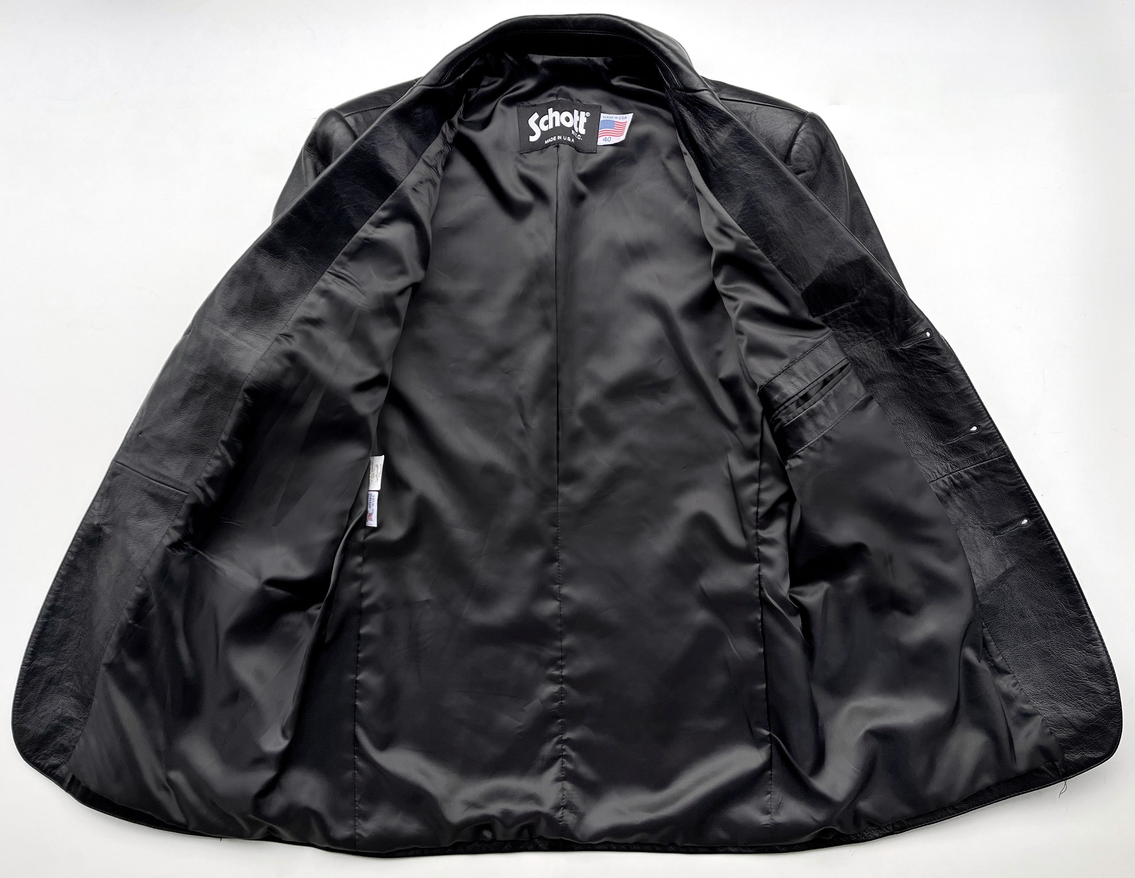 Schott Schott Leather Blazer Size US M / EU 48-50 / 2 - 12 Thumbnail