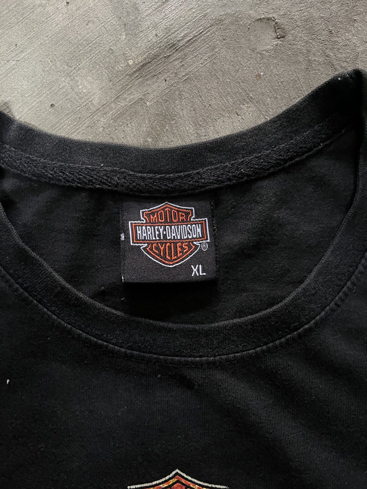 Harley Davidson Vintage Harley-Davidson Skull Flames Graphic T-Shirt Black Size US XL / EU 56 / 4 - 3 Thumbnail