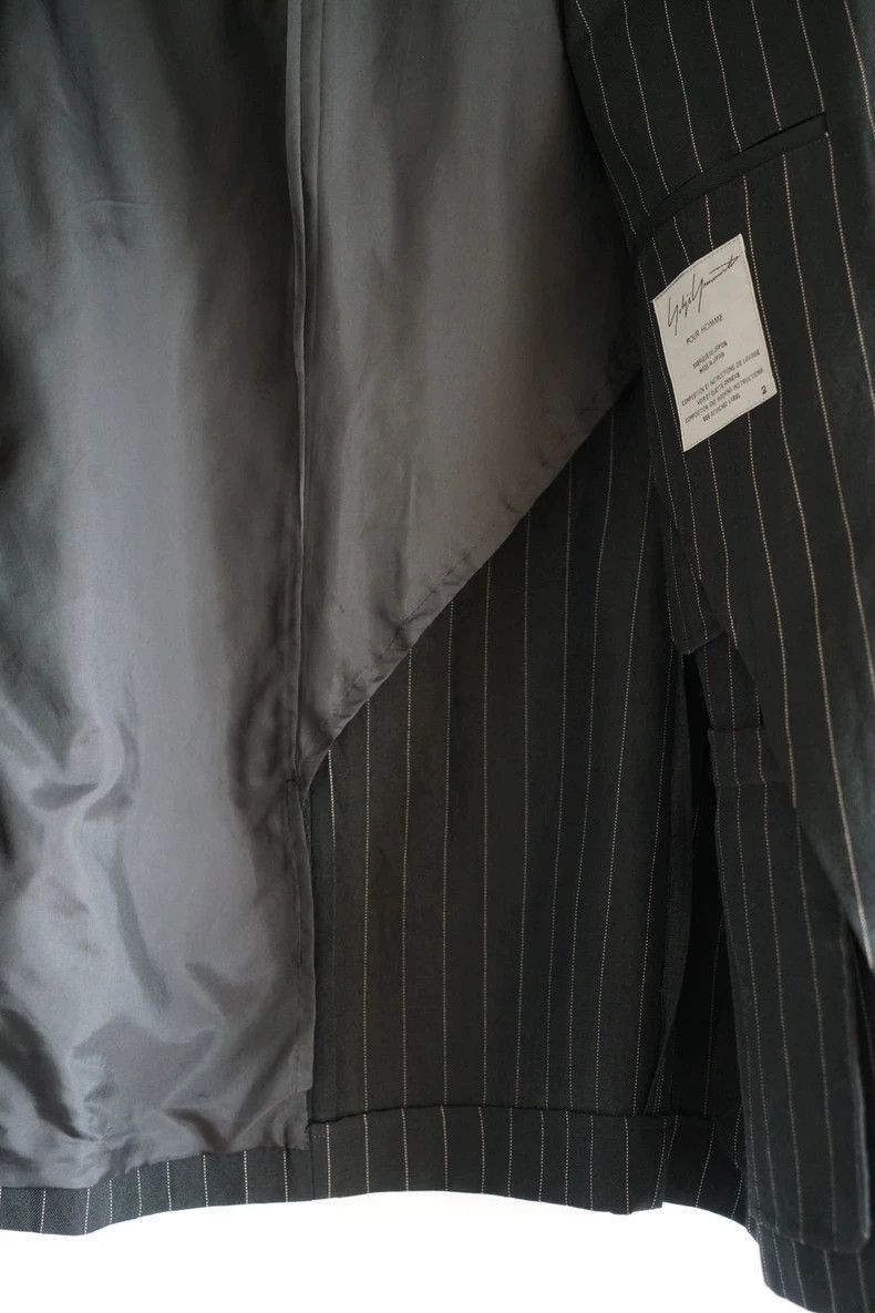 Yohji Yamamoto Yohji Yamamoto Yohji Yamamoto Striped Suit with White Patc Size US S / EU 44-46 / 1 - 5 Thumbnail