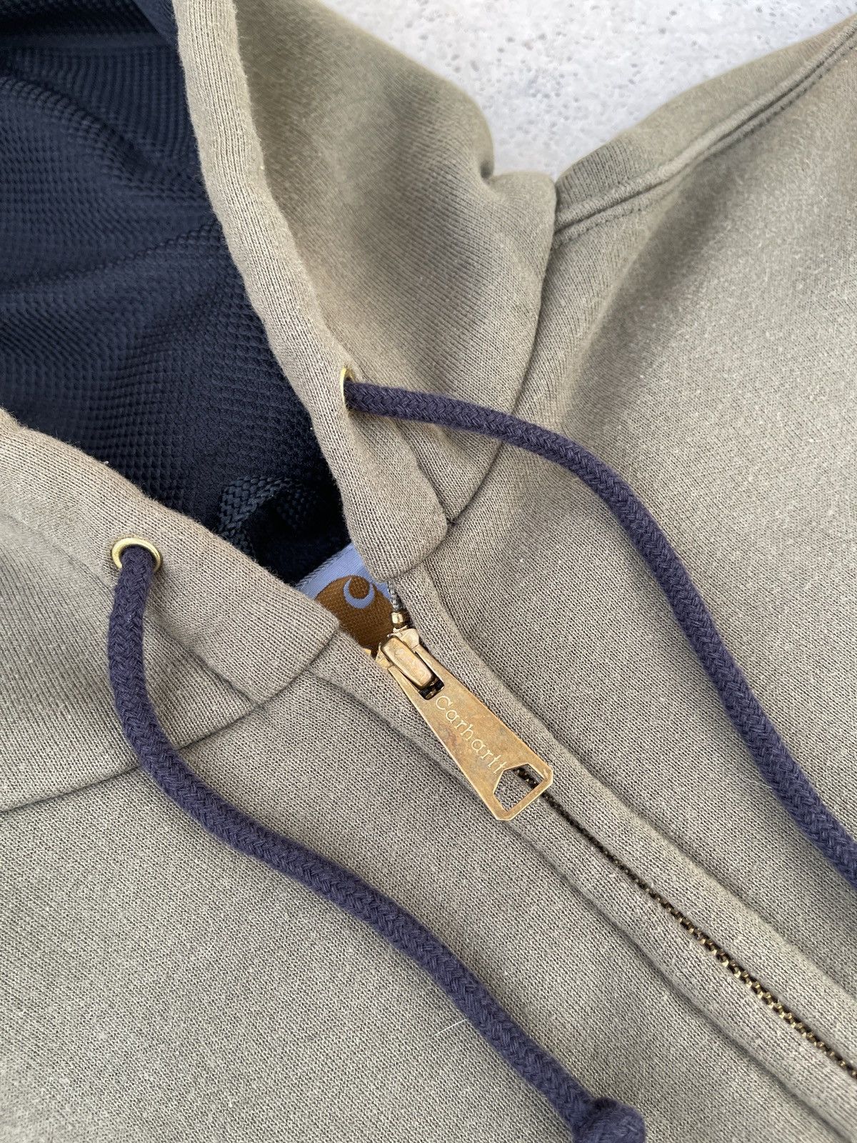 Carhartt Vintage Olive Green Carhartt Zip Up Hoodie Size US L / EU 52-54 / 3 - 7 Thumbnail
