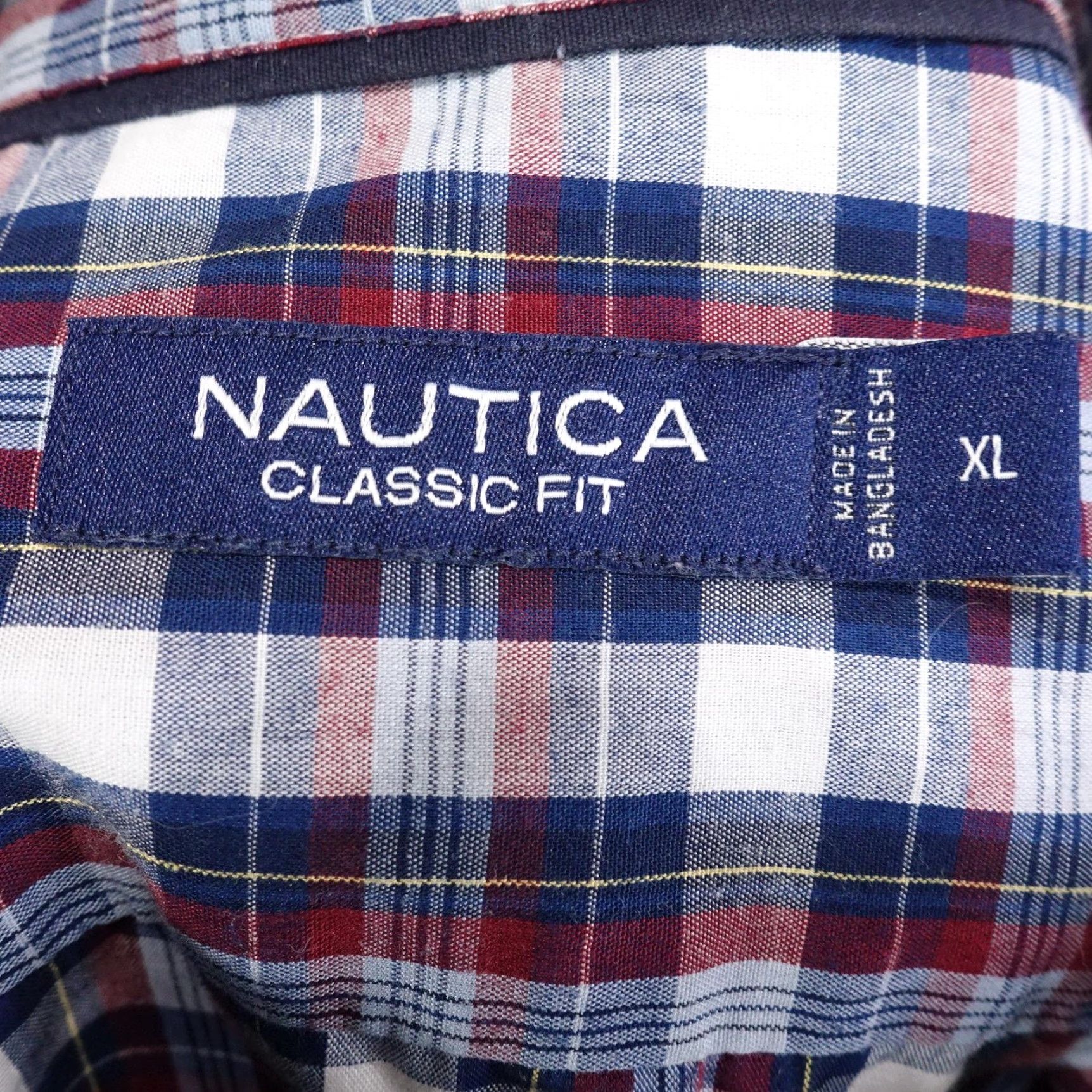 Nautica Nautica Shirt Mens XL Red Blue Plaid Classic Fit Button-Down Long Sleeve Casual Size US XL / EU 56 / 4 - 6 Thumbnail