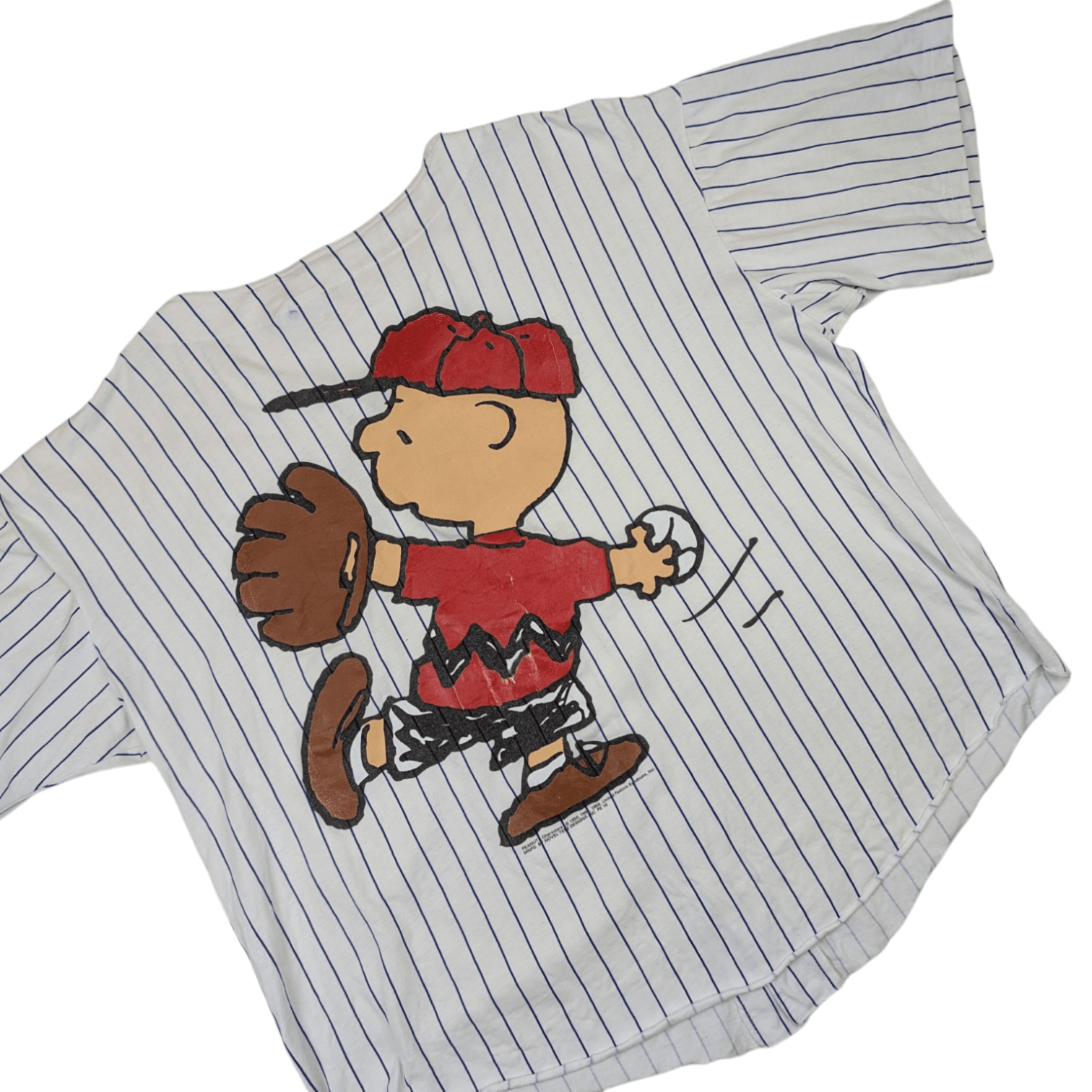 MLB Vintage 90's PEANUTS Big Logo Baseball Shirt Size US XL / EU 56 / 4 - 7 Thumbnail