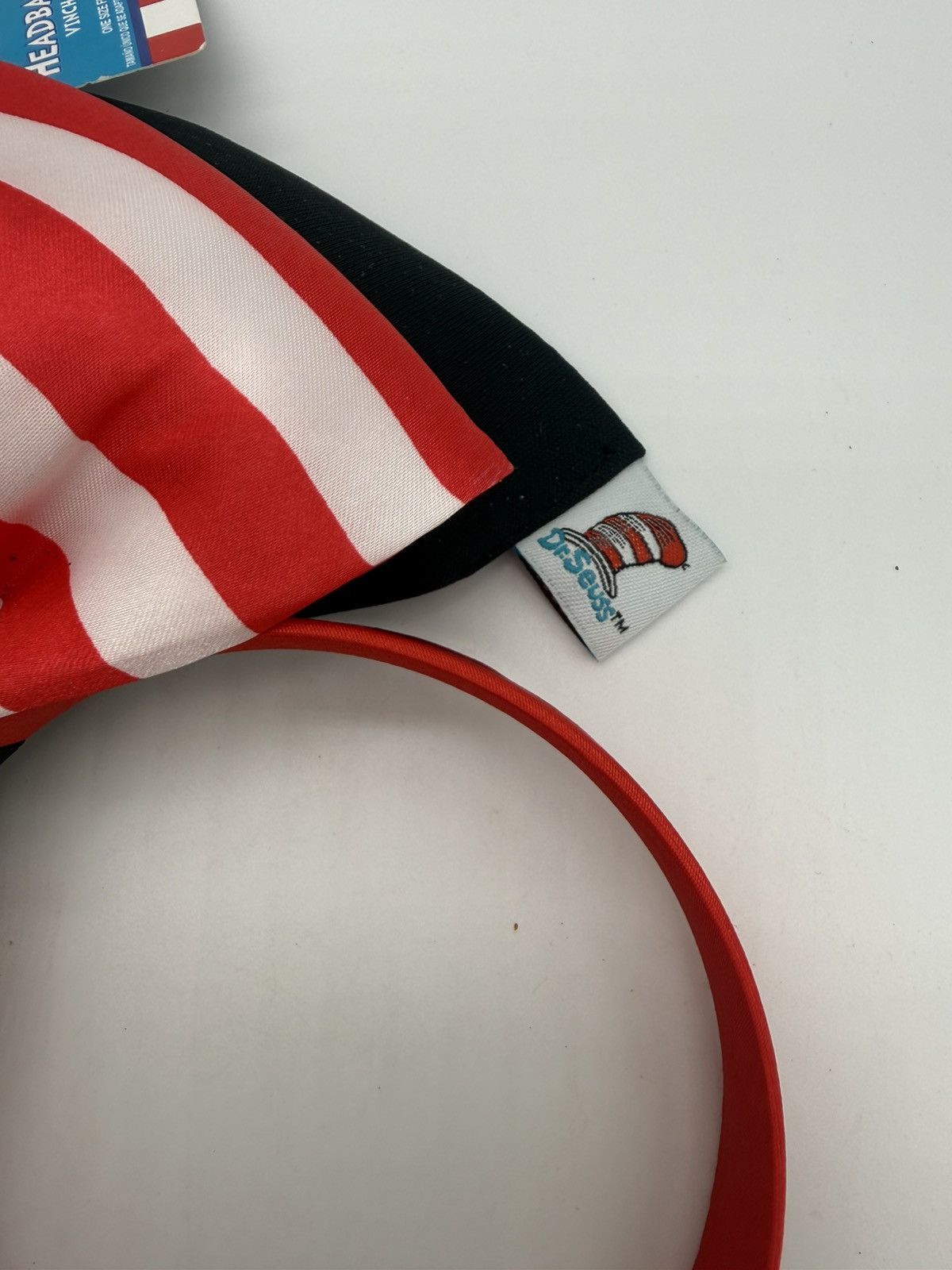 Other Dr Seuss Cat in The Hat Large Bow Headband Red White Stripe Size ONE SIZE - 3 Thumbnail