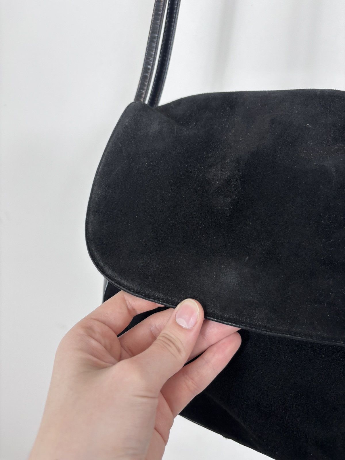 Bally Bally Black Suede Patent Leather Shoulder Bag Size ONE SIZE - 5 Thumbnail