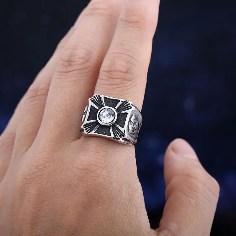 Japanese Brand × Jewelry × Vintage Cross With Zircon Ring Size ONE SIZE - 6 Thumbnail