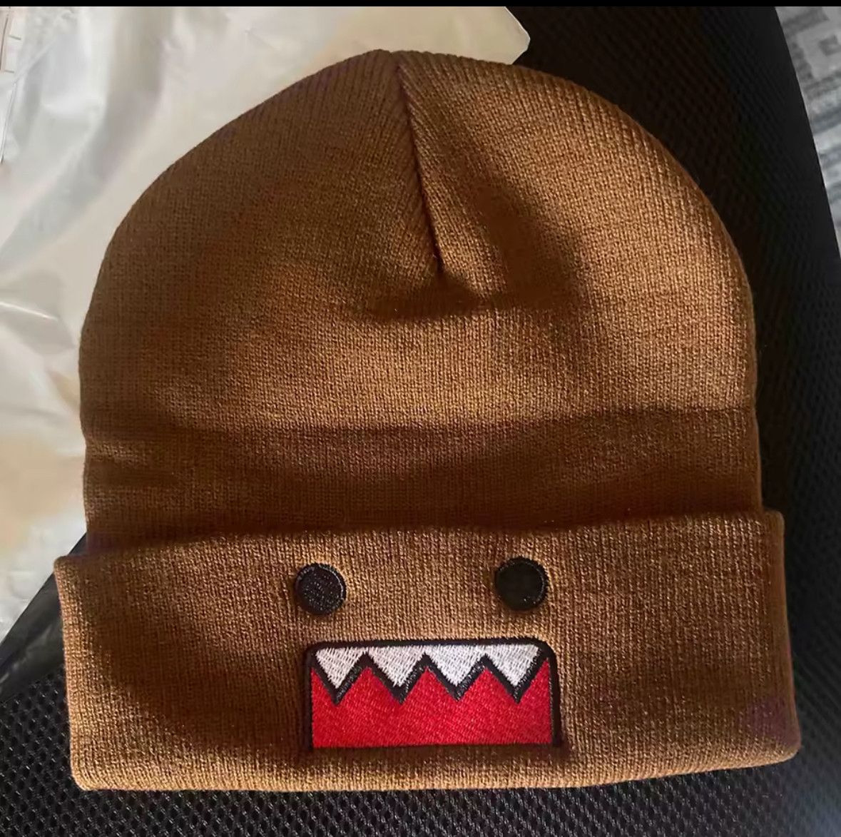 Japanese Brand Y2K Brown Domo Bear Kun Beanie Autumn Winter Warm Hat Size ONE SIZE - 1 Thumbnail