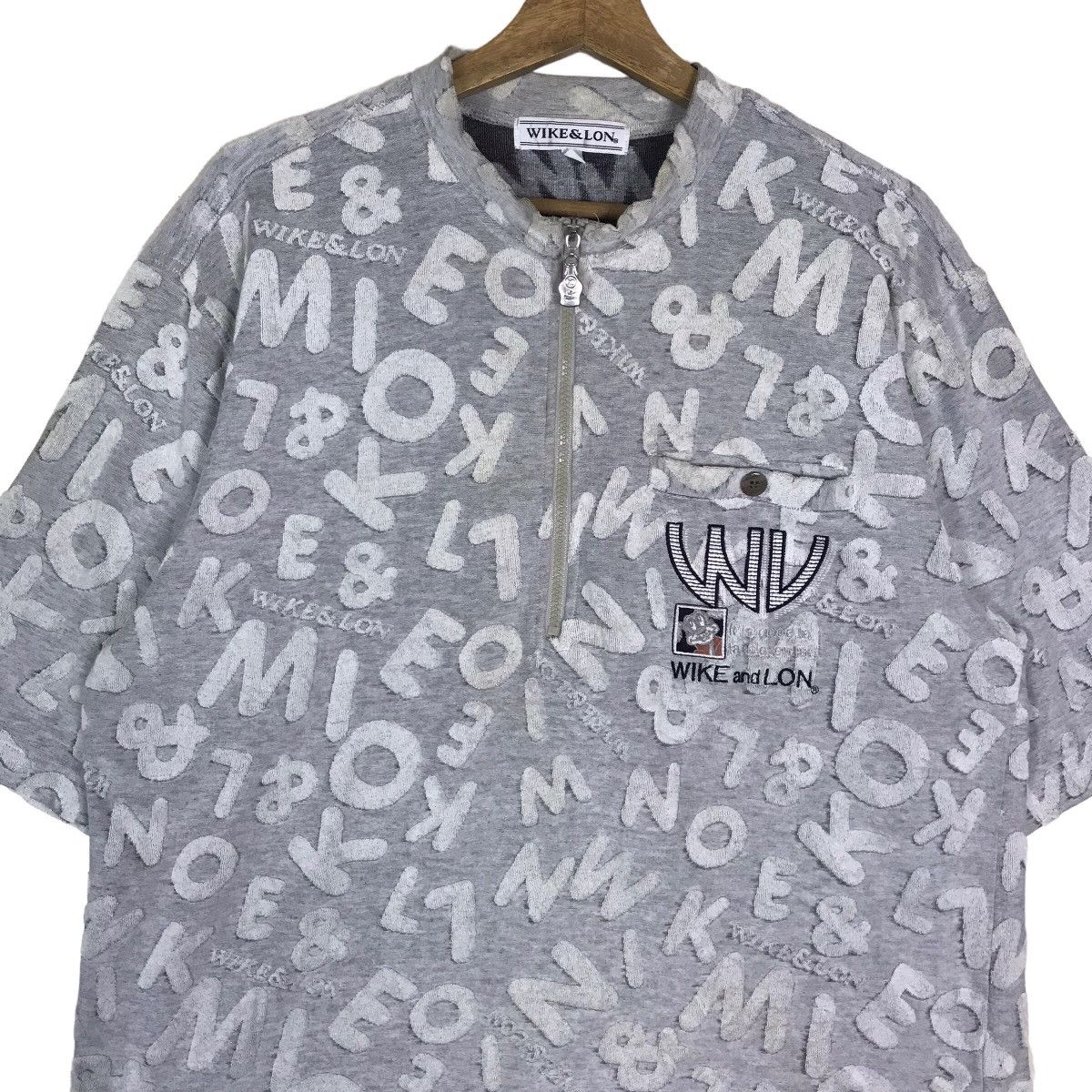 Vintage Vintage Wike and Lon Alloverprint Half Zip Shirt Size US L / EU 52-54 / 3 - 2 Thumbnail