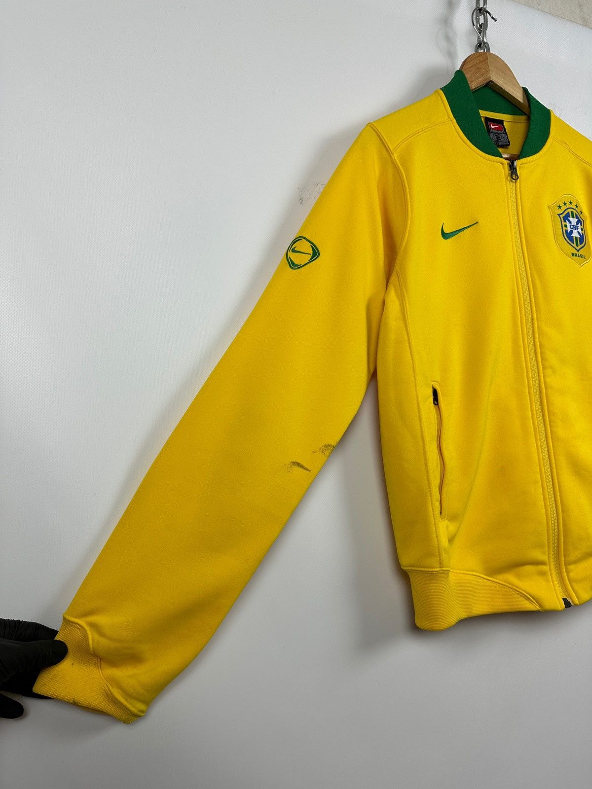 Nike 00s Vintage Nike Team Brazil Zip Up Soccer Track Top Jacket Size US M / EU 48-50 / 2 - 10 Thumbnail