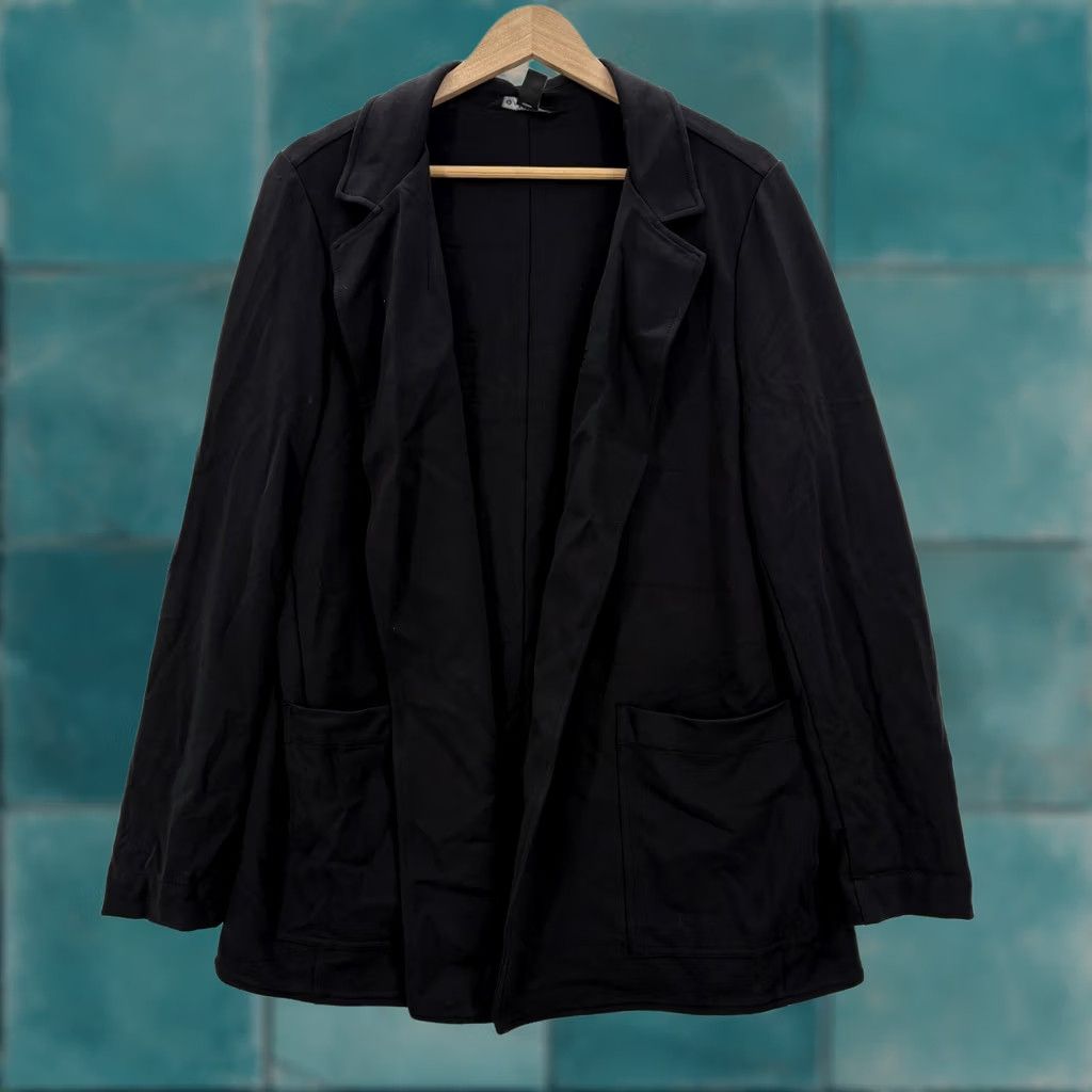 Athleta Athleta Blazer Womens 16 Black Knit Open Front Travel Business Casual Workwear Mid-Length Lyocell Knit Carded Overcoat Size XXL / US 16-18 / IT 52-54 - 1 Thumbnail