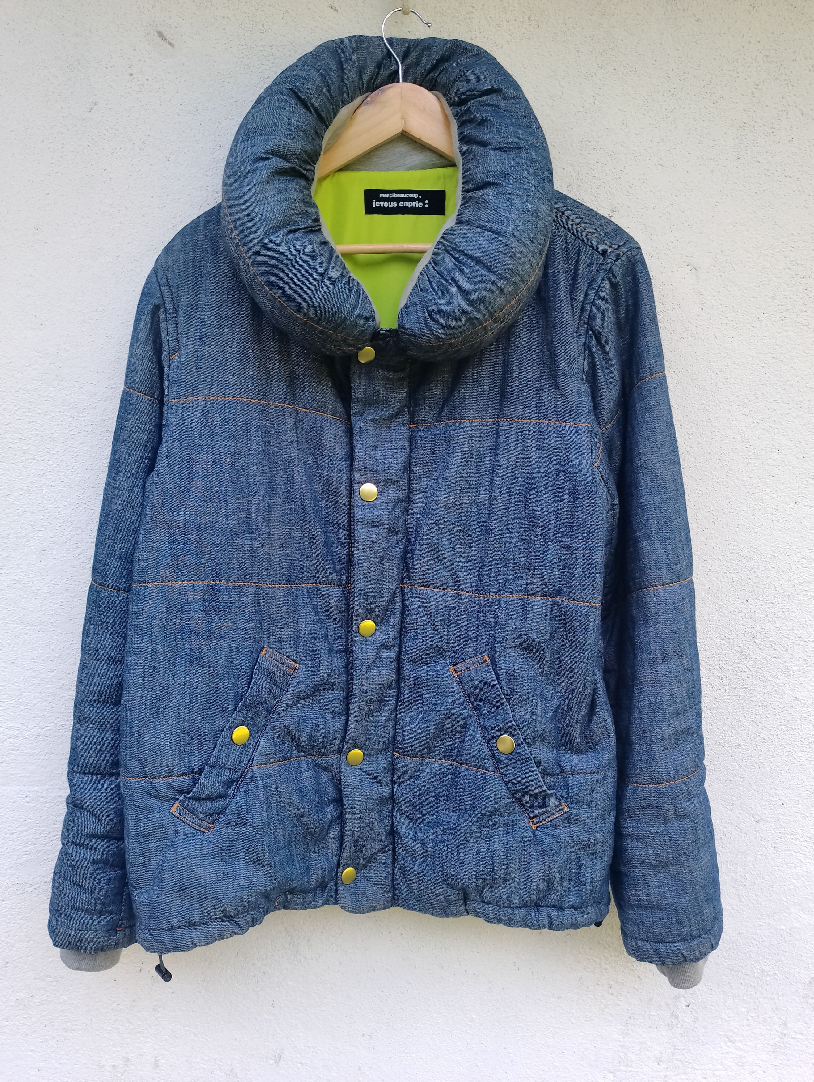 Issey Miyake × Japanese Brand × mercibeaucoup Mercibeaucoup Denim Pillow Jacket By Issey Miyake Size US L / EU 52-54 / 3 - 1 Thumbnail