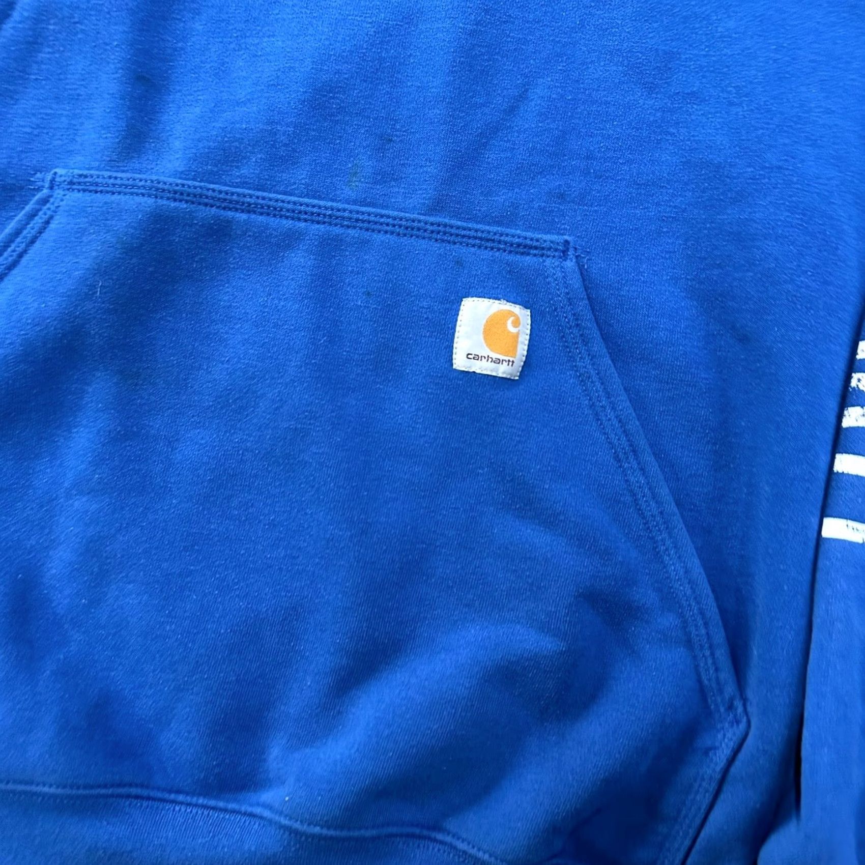 Carhartt Carhartt Hoodie Men’s XL Hooded Sweatshirt Distressed Workwear Blue Size US XL / EU 56 / 4 - 2 Thumbnail