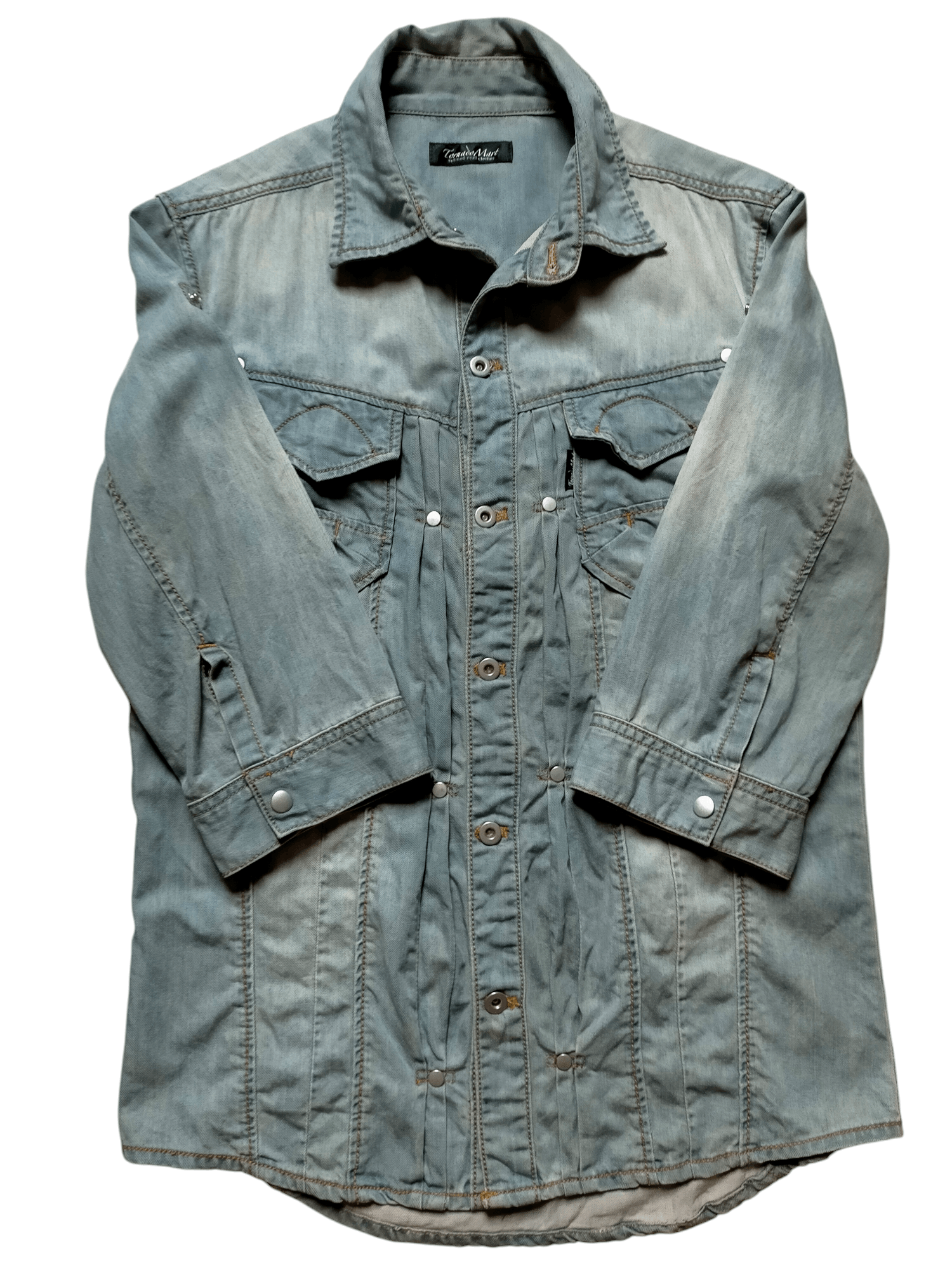Tornado Mart Tornado Mart 3quarter Sleeve Soft Denim Jacket Size US L / EU 52-54 / 3 - 8 Thumbnail