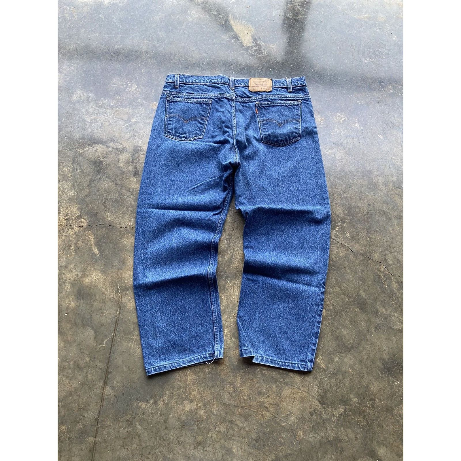 Levi's × Vintage Crazy Vintage Baggy Levis Orange Tab 505 Blue Jeans Size US 40 / EU 56 - 5 Thumbnail