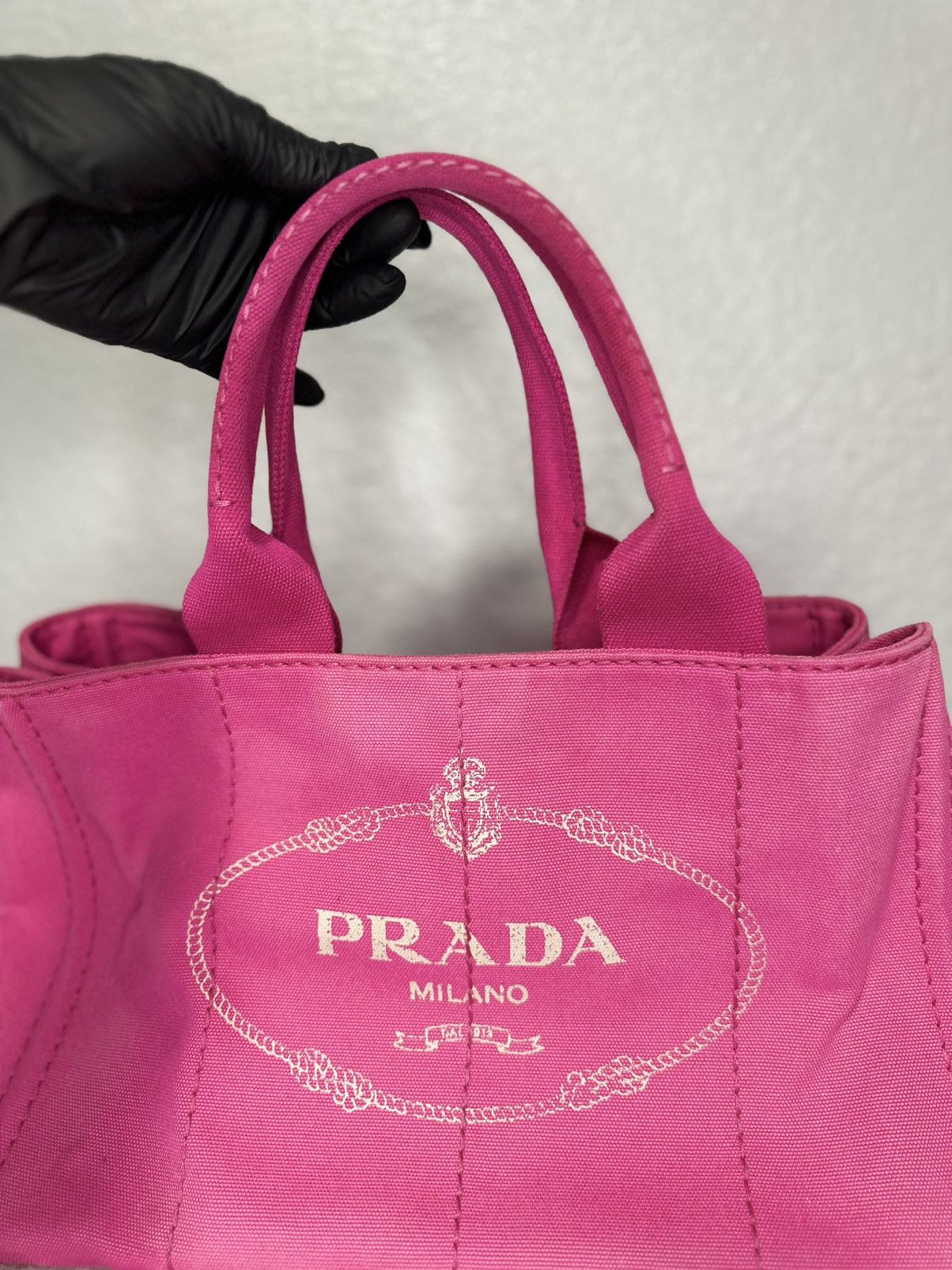 Prada Prada Canapa BN2642 Handbag Fuchsia - Authentic Size ONE SIZE - 4 Thumbnail