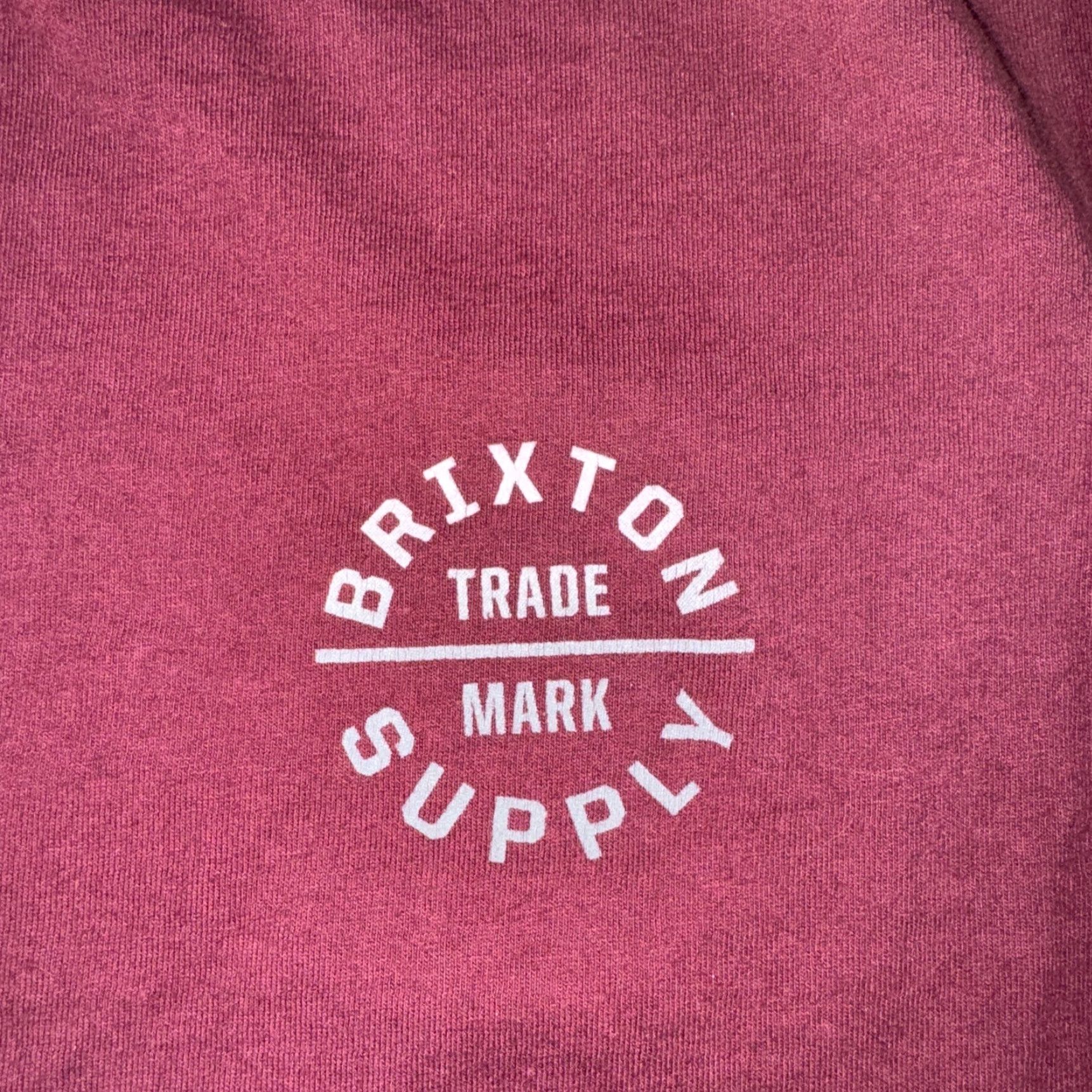 Brixton VINTAGE Brixton Supply Co Logo T-Shirt Men L Red Maroon Burgundy 21.5x27 Basics Size US L / EU 52-54 / 3 - 4 Thumbnail