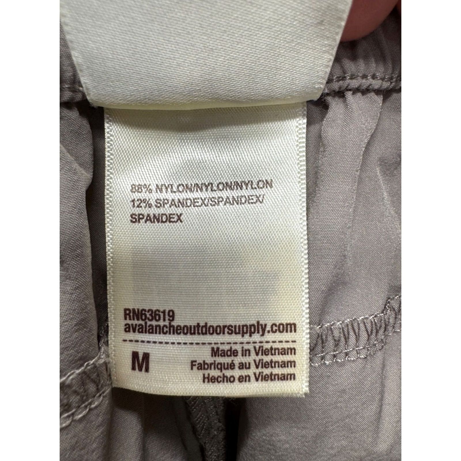 Avalanche Avalanche Hiking Pants Womens M Gray Nylon Spandex Lightweight Elastic Waist Jogger Style - Casual - All Season - Machine Washable Size 32" / US 10 / IT 46 - 6 Thumbnail