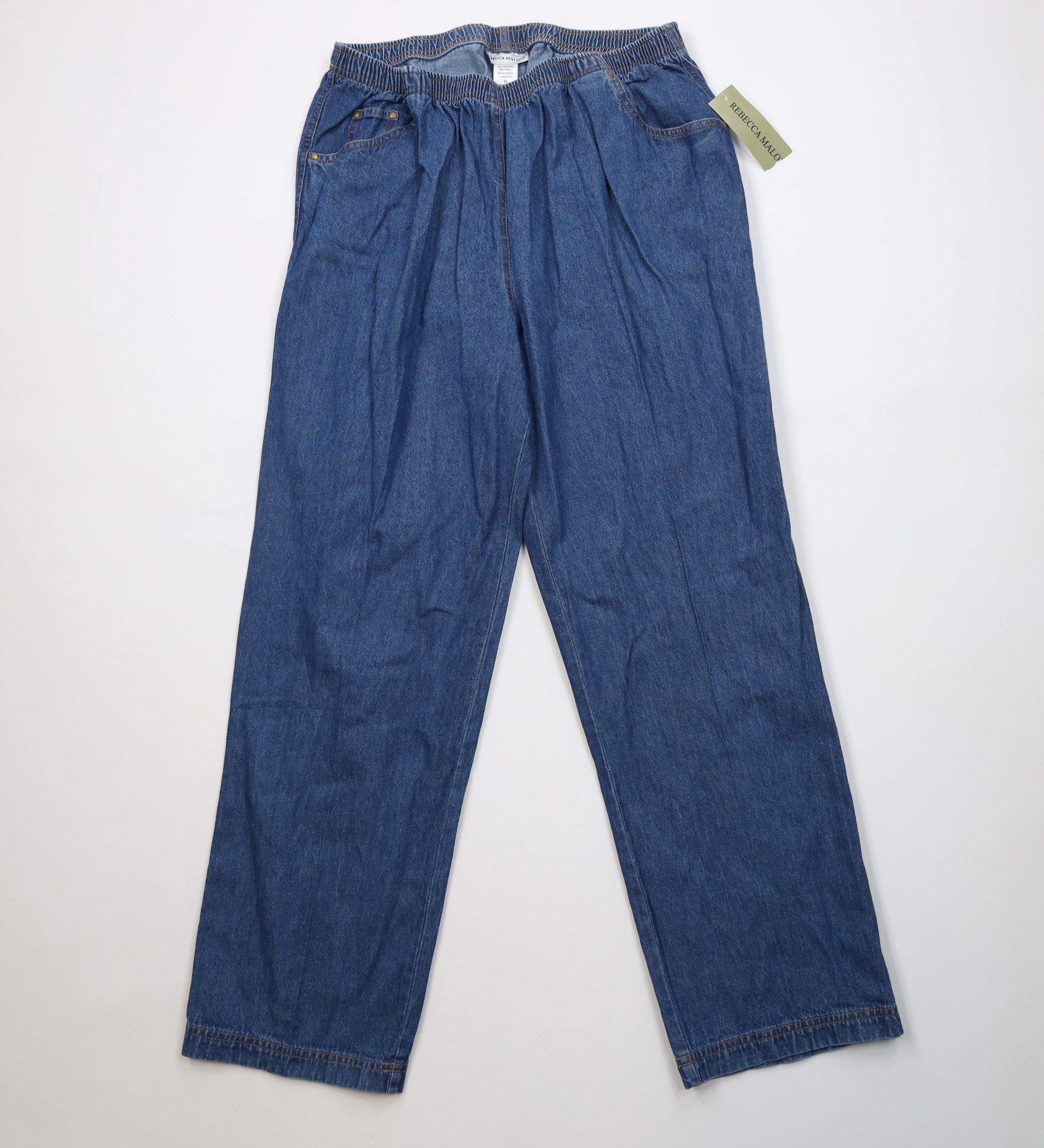 Vintage Deadstock Vintage 90s Y2K Babydoll Denim Jeans Blue Cotton Size 32" / US 10 / IT 46 - 1 Thumbnail