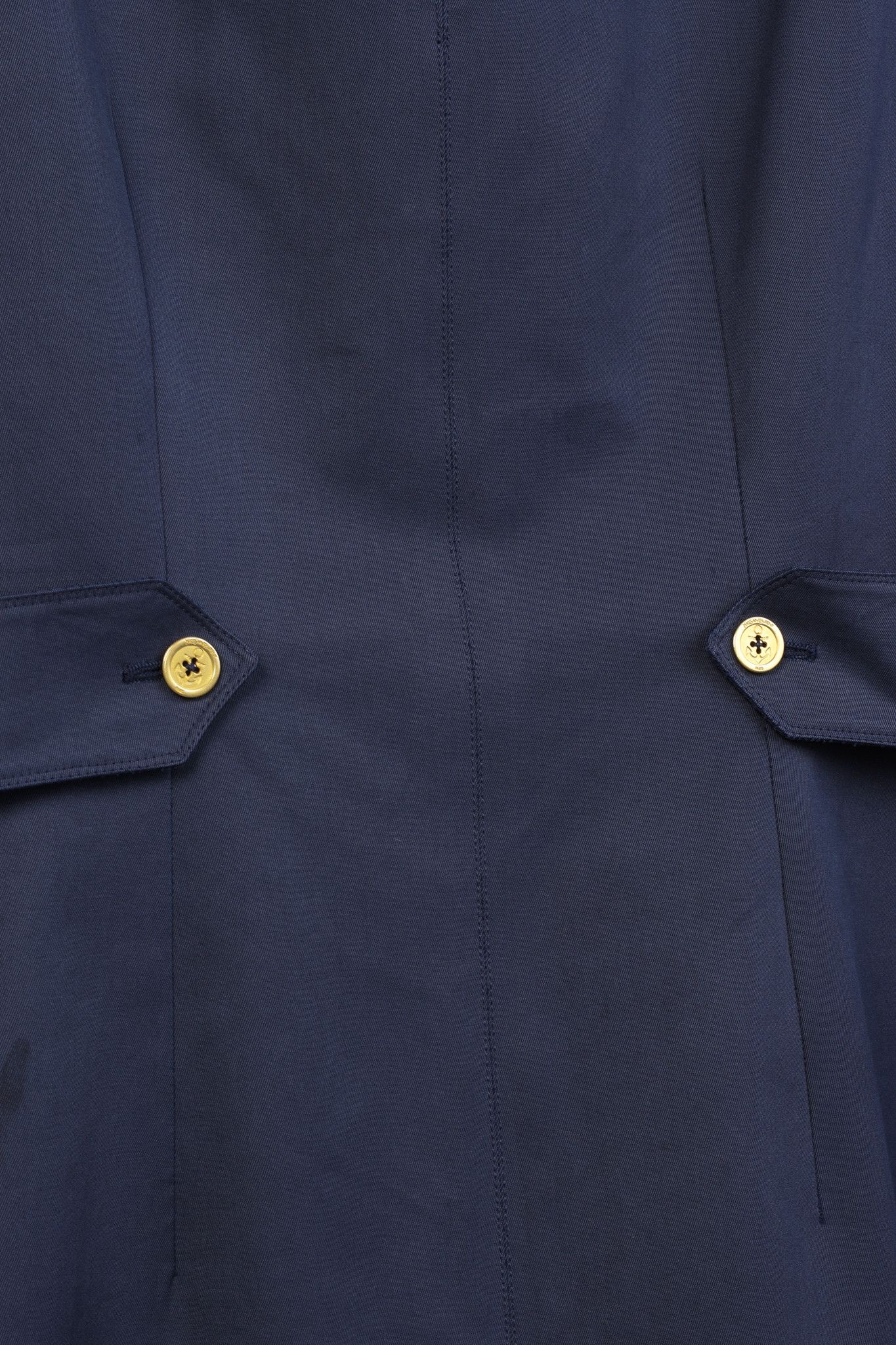 Yves Saint Laurent Yves Saint Laurent R/12 Navy Buttoned-Waist Dress Size M / US 6-8 / IT 42-44 - 6 Thumbnail