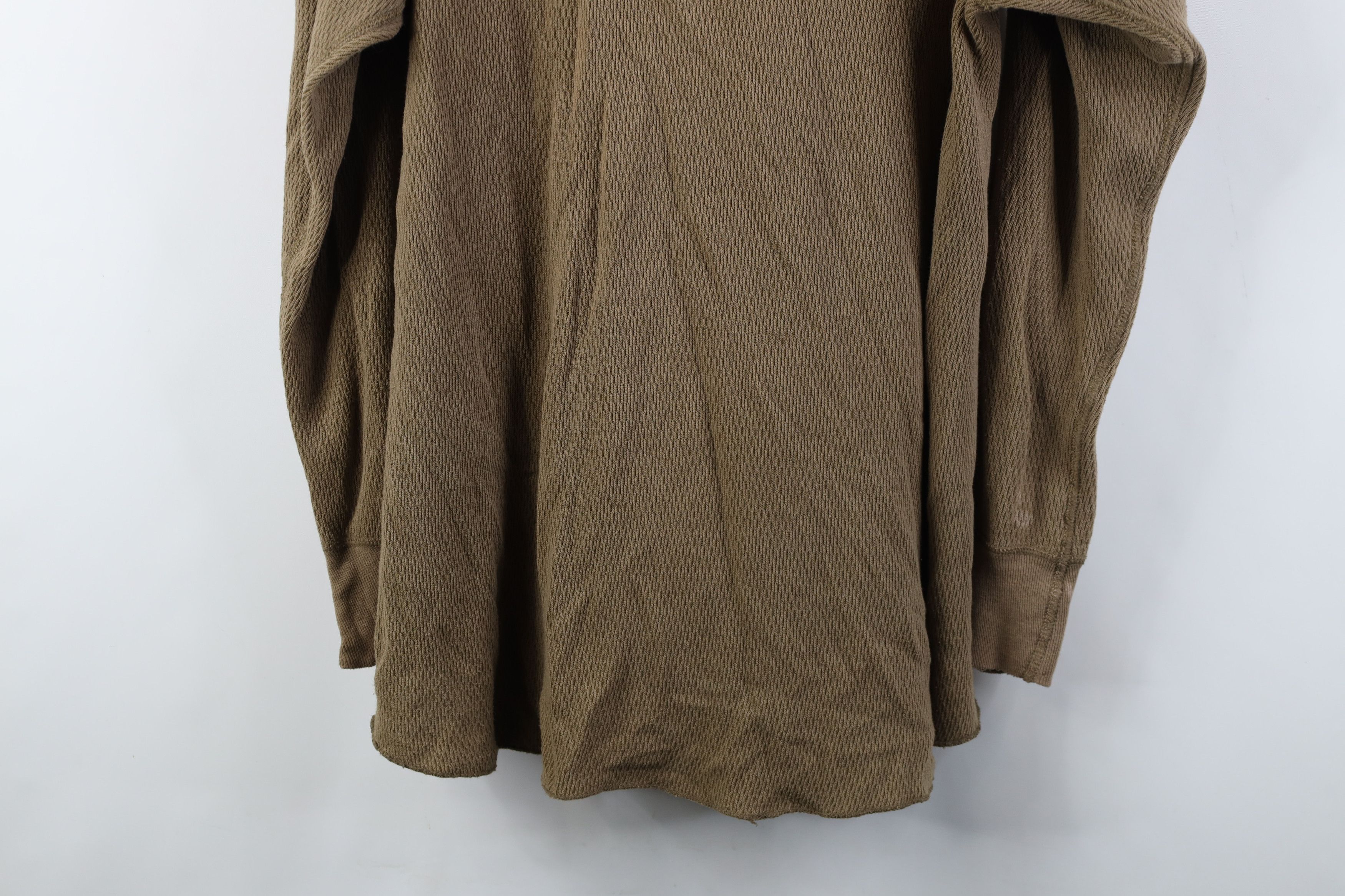 Vintage Vintage 90s Streetwear Waffle Knit Long Sleeve T-Shirt USA Size US XXL / EU 58 / 5 - 10 Thumbnail