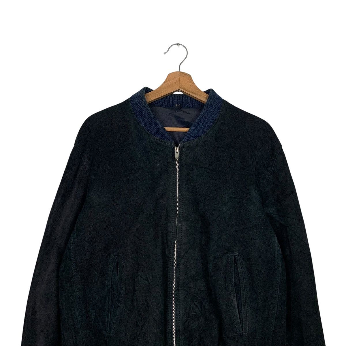 Vintage Vintage 90's Unbrand Suede Leather Jacket #2619-C118 Size US L / EU 52-54 / 3 - 2 Thumbnail
