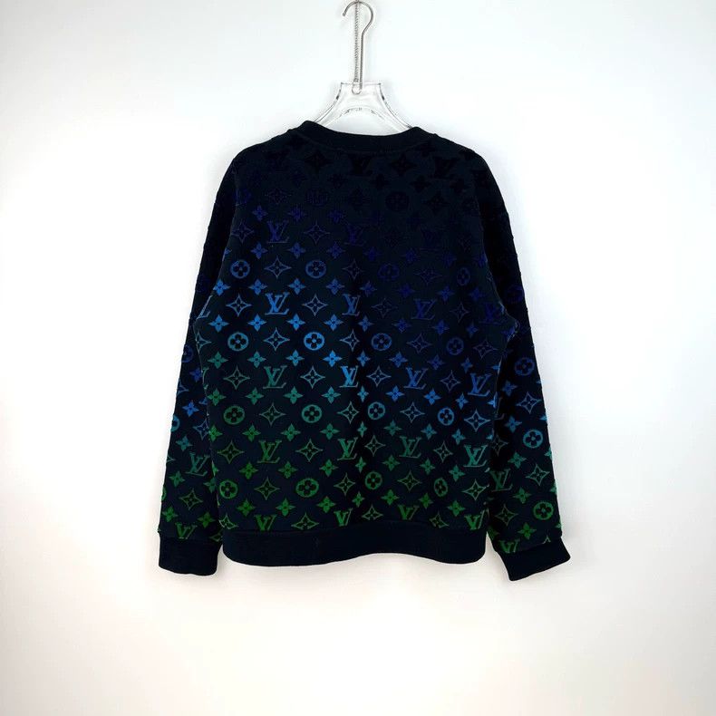 Louis Vuitton Louis Vuitton Black full gradient logo sweatshirt 2505-Next Size US XL / EU 56 / 4 - 4 Thumbnail