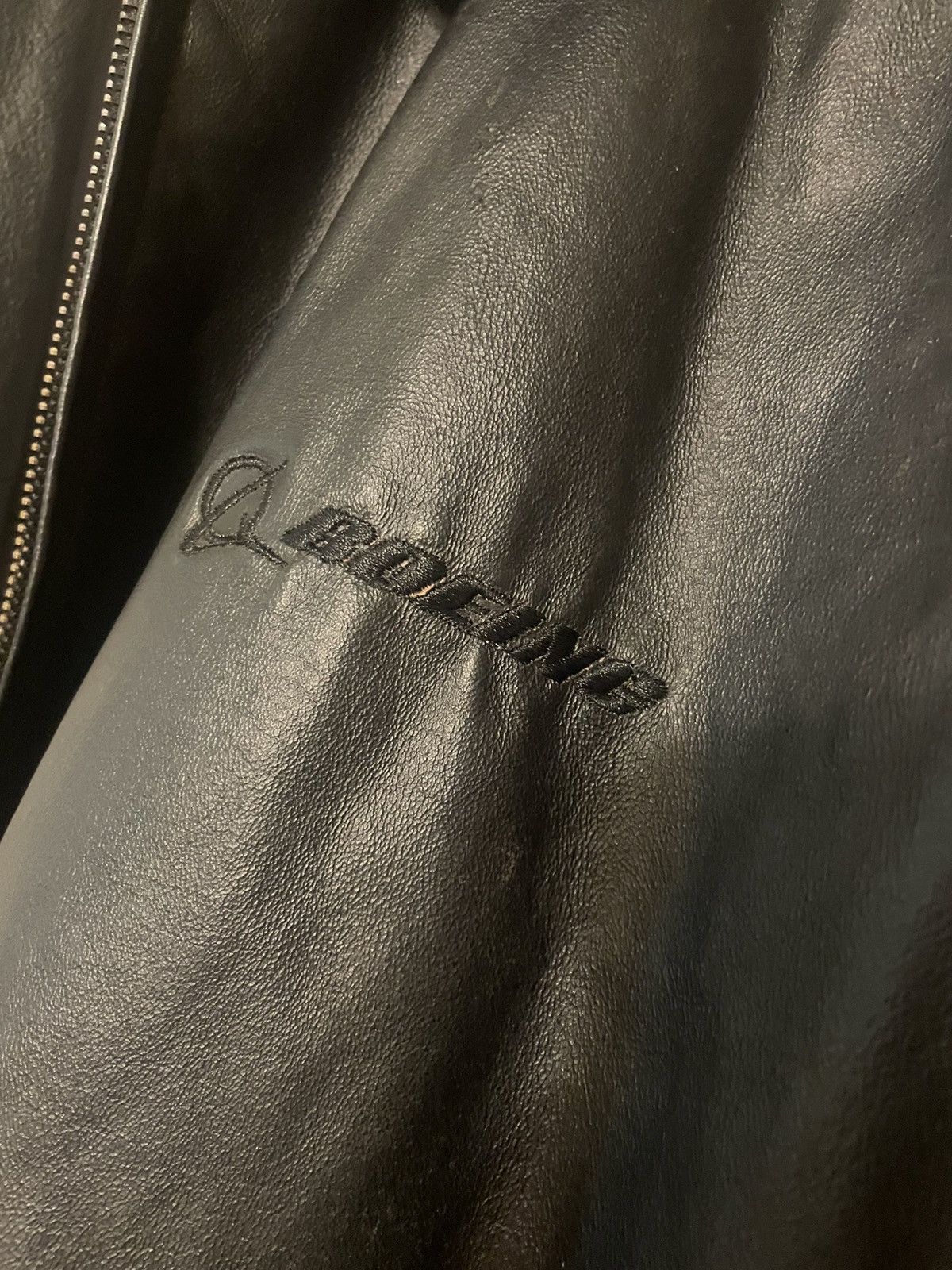 Carhartt Rare Black Boeing Vintage Leather Jacket Classic Bomber Size US XXL / EU 58 / 5 - 5 Thumbnail
