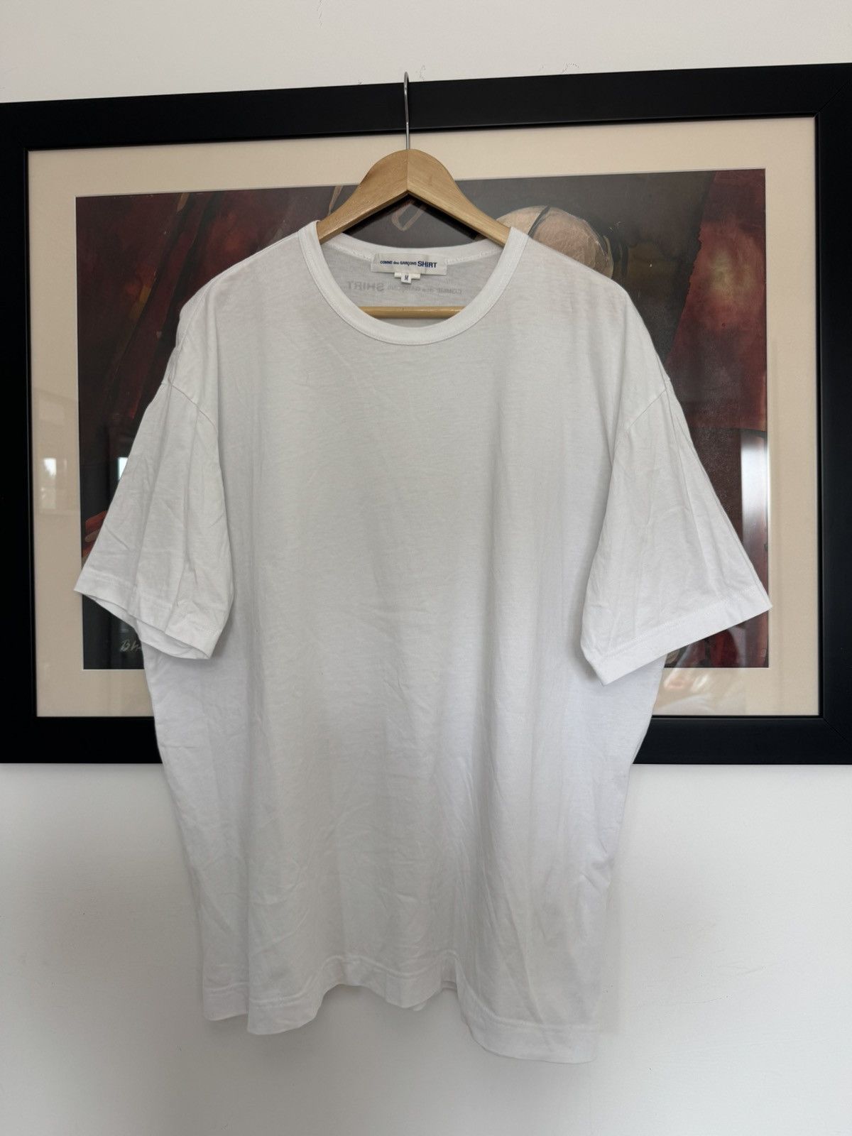 専用00s COMME des GARCONS SHIRTT-shirt Comme des Garcons 2000ss CDG Shirt Silver Scale logo t shirt