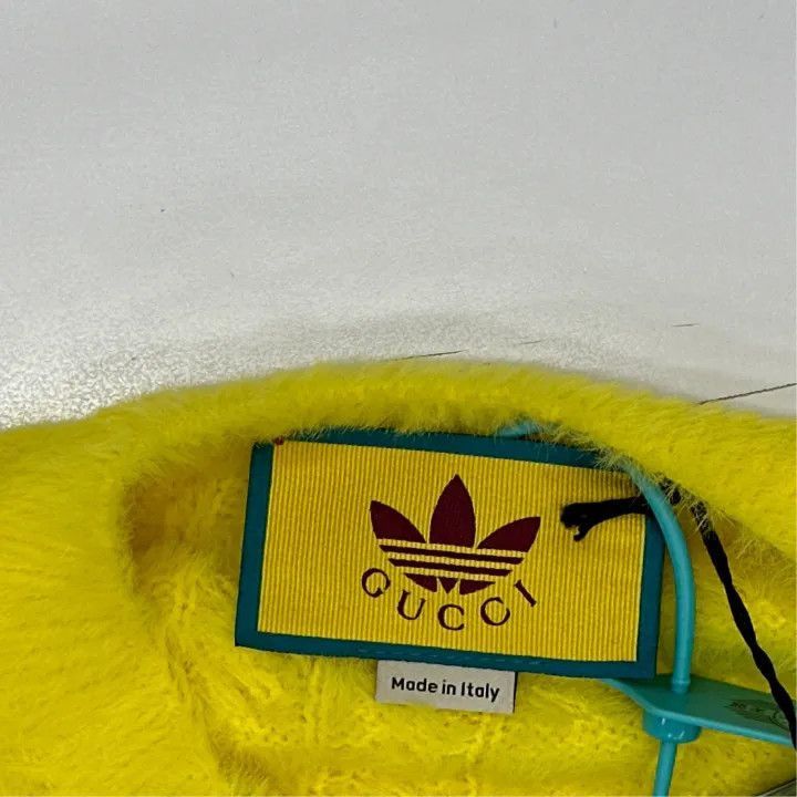 Gucci Gucci x Adidas Yellow Embroidered Knit Cardigan-2507 Size L / US 10 / IT 46 - 5 Thumbnail