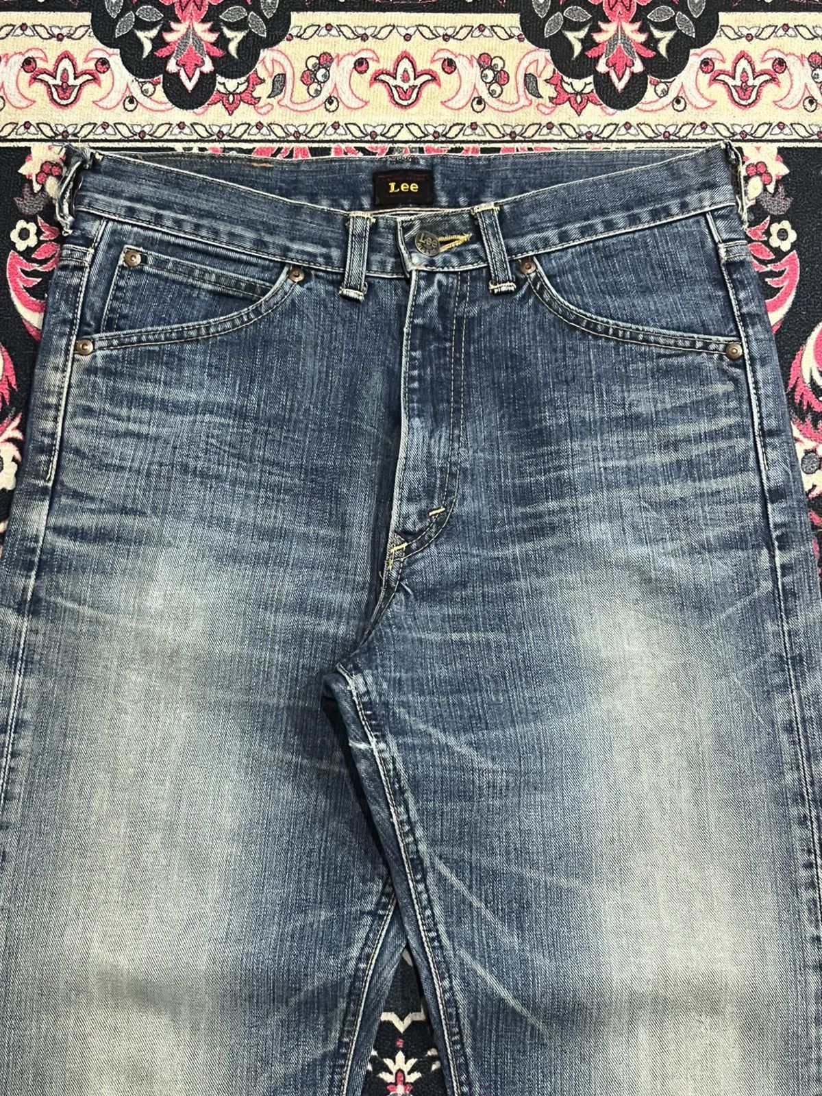 Lee Vintage Lee Riders Union Made Sanforized Distress Blue Jeans Size US 29 - 4 Thumbnail